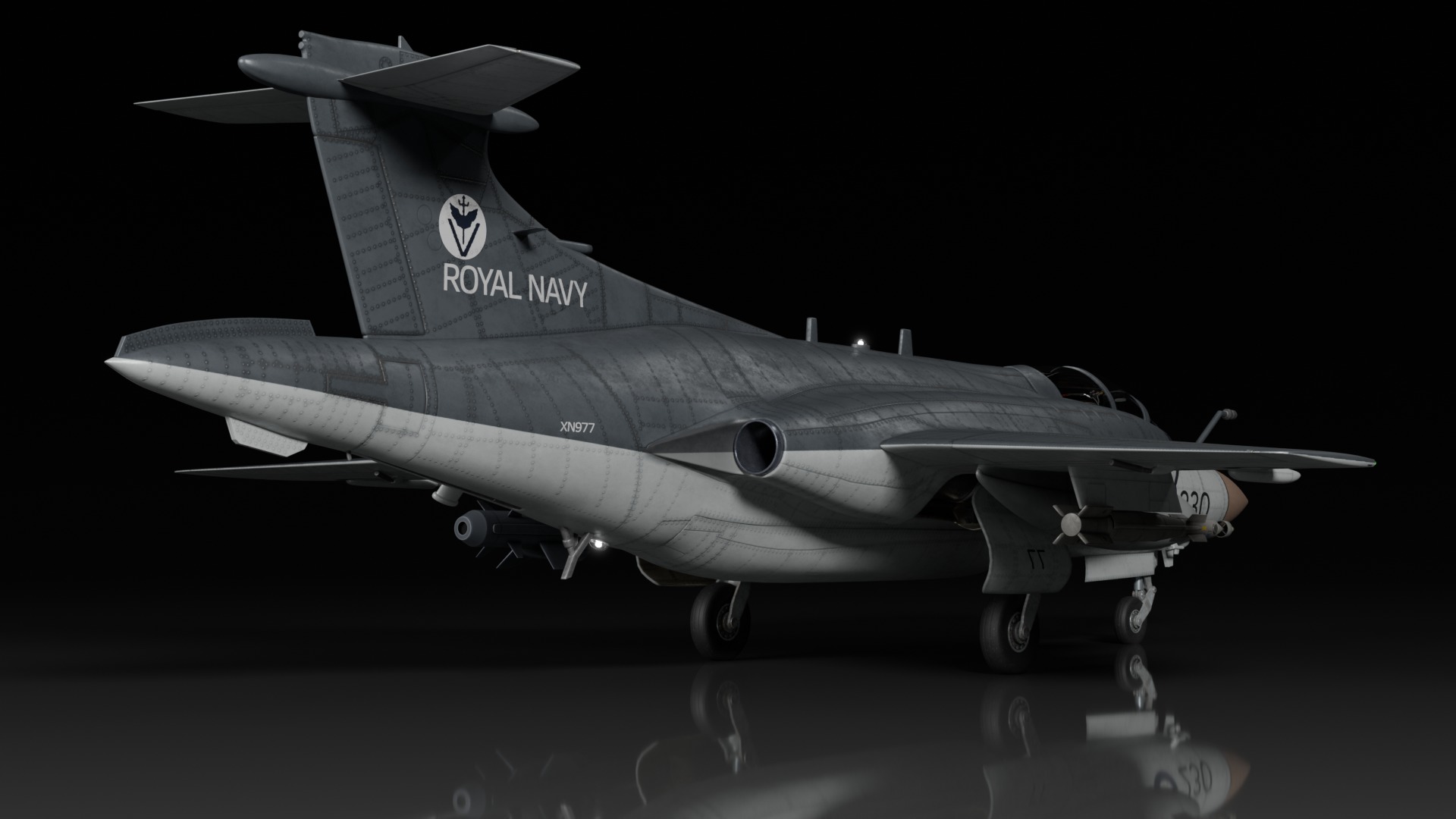 Blackburn Buccaneer S2 3D model_2
