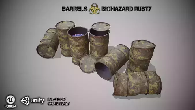 Barrels biohazard rusty