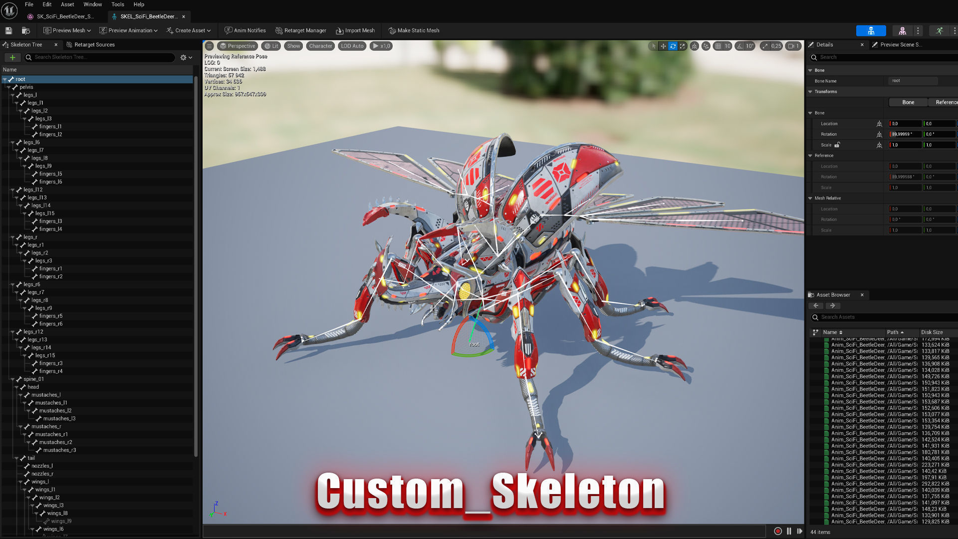 Sci-Fi Insect Stag-Beetle Low-poly 3D model_6