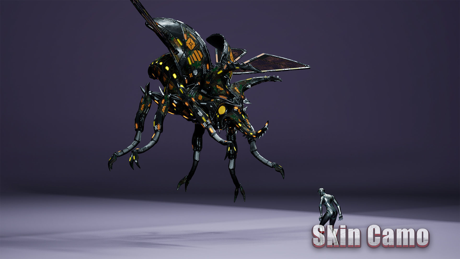 Sci-Fi Insect Stag-Beetle Low-poly 3D model_5