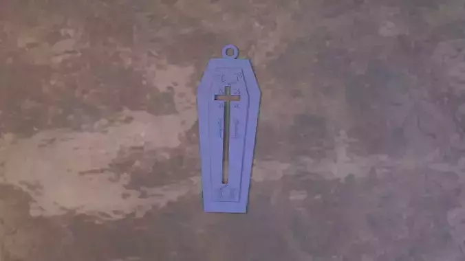 coffin earring 3D print model coffin earring 3D print model