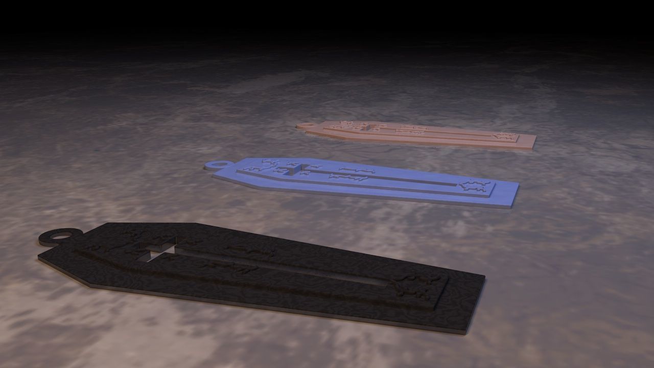 coffin earring 3D print model_9