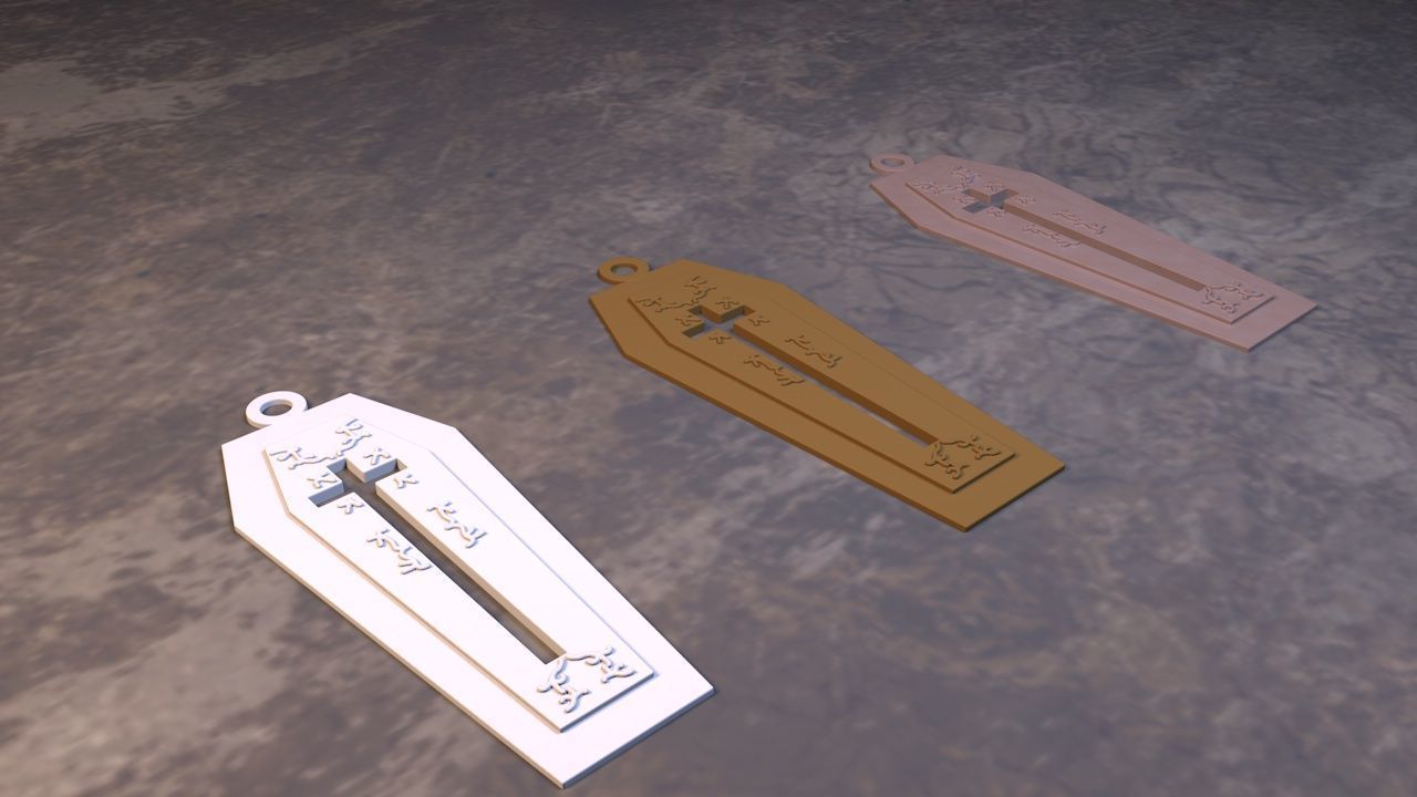 coffin earring 3D print model_1