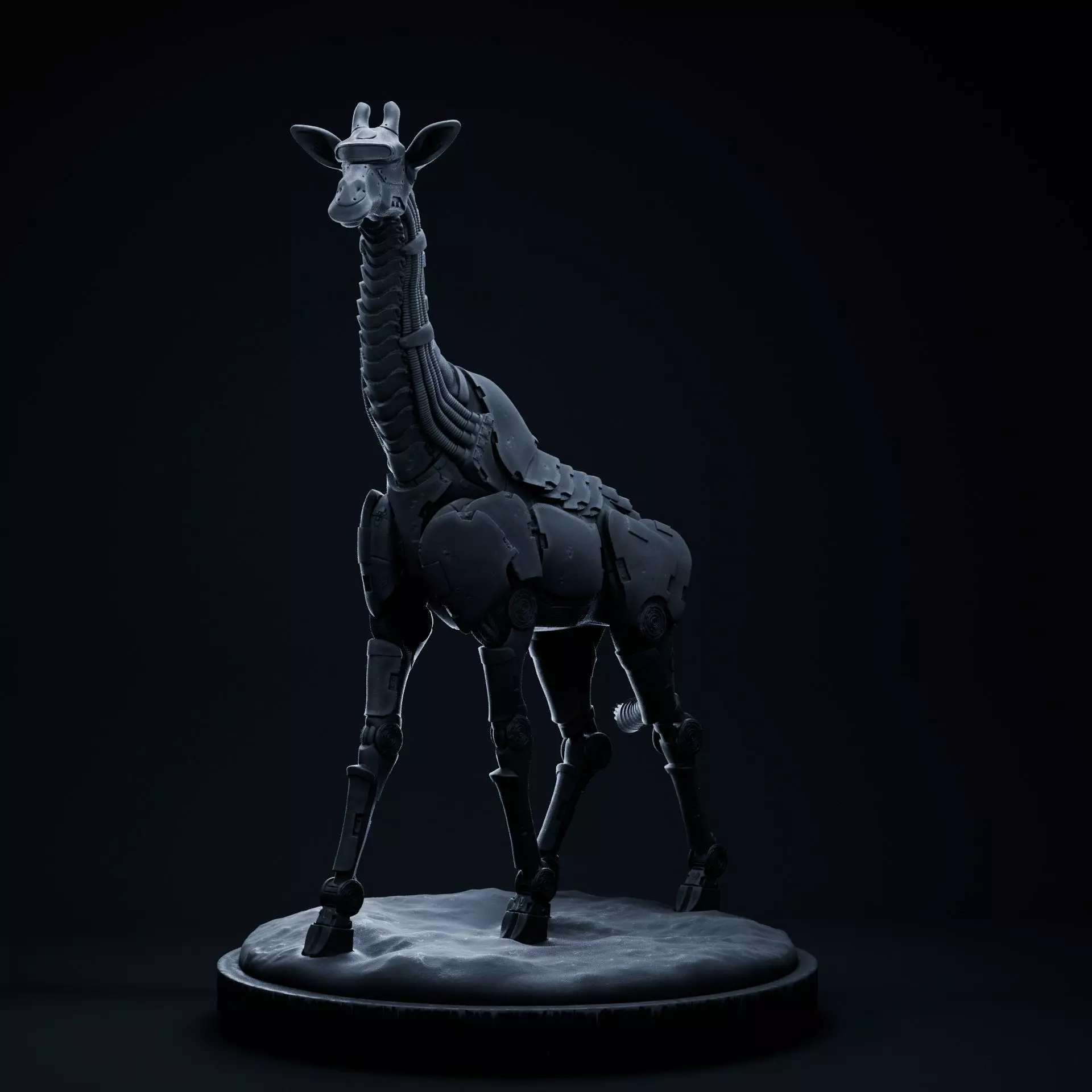 Giraffe mecha robot 32mm scale pre-supported animal 3D print model_0