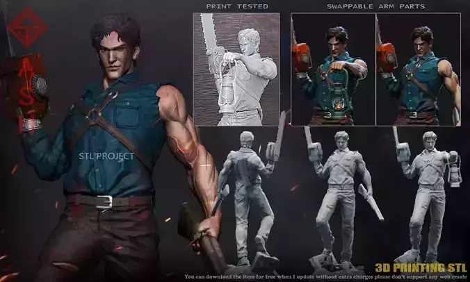 Ash Williams 3D print model