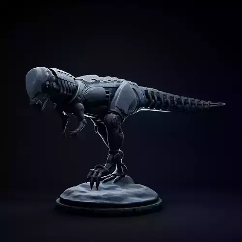 Pachycephalosaurus mecha robot 32mm scale pre-supported dinosaur 3D print model