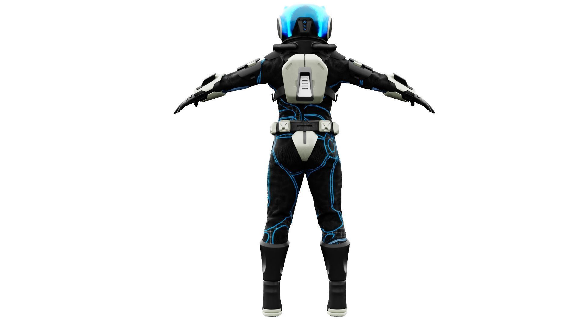 CYBER ASTRONAUT-Z  Rigged for Unreal Engine - Unity - MIXAMO 3D model_31