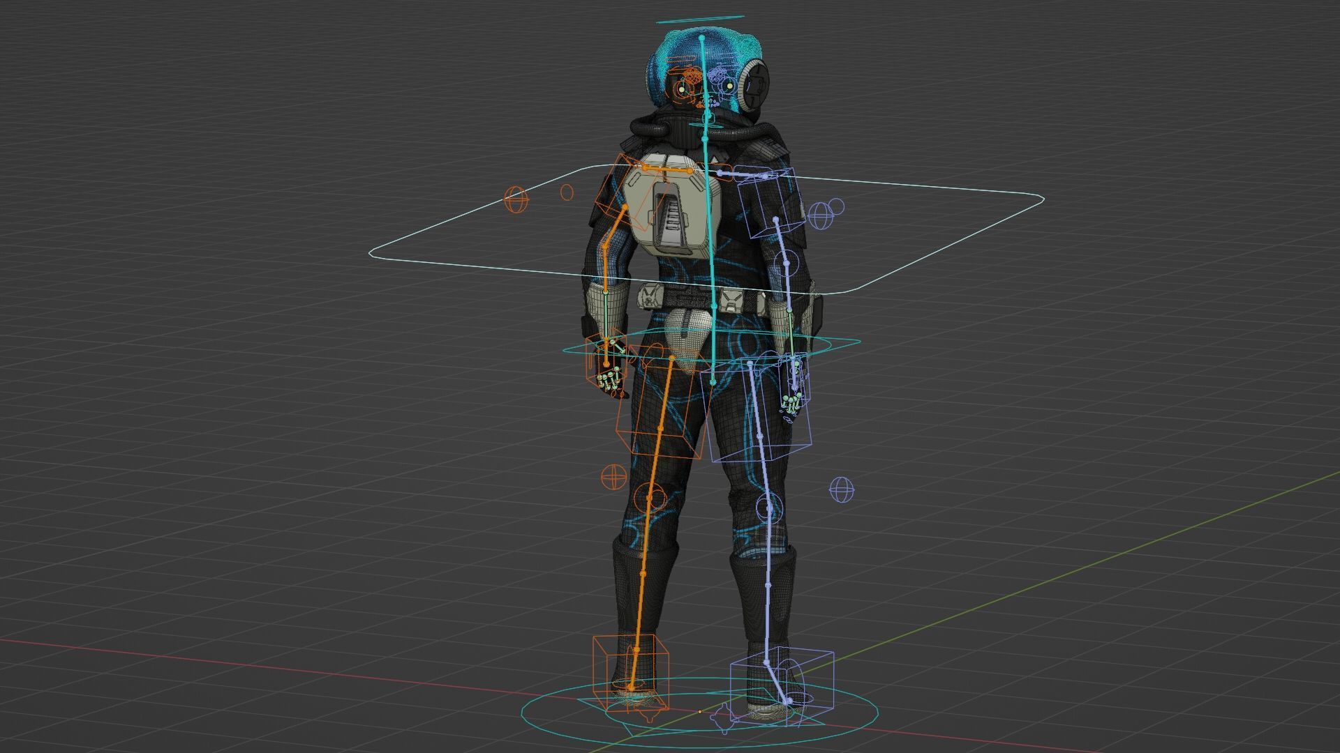 CYBER ASTRONAUT-Z  Rigged for Unreal Engine - Unity - MIXAMO 3D model_39