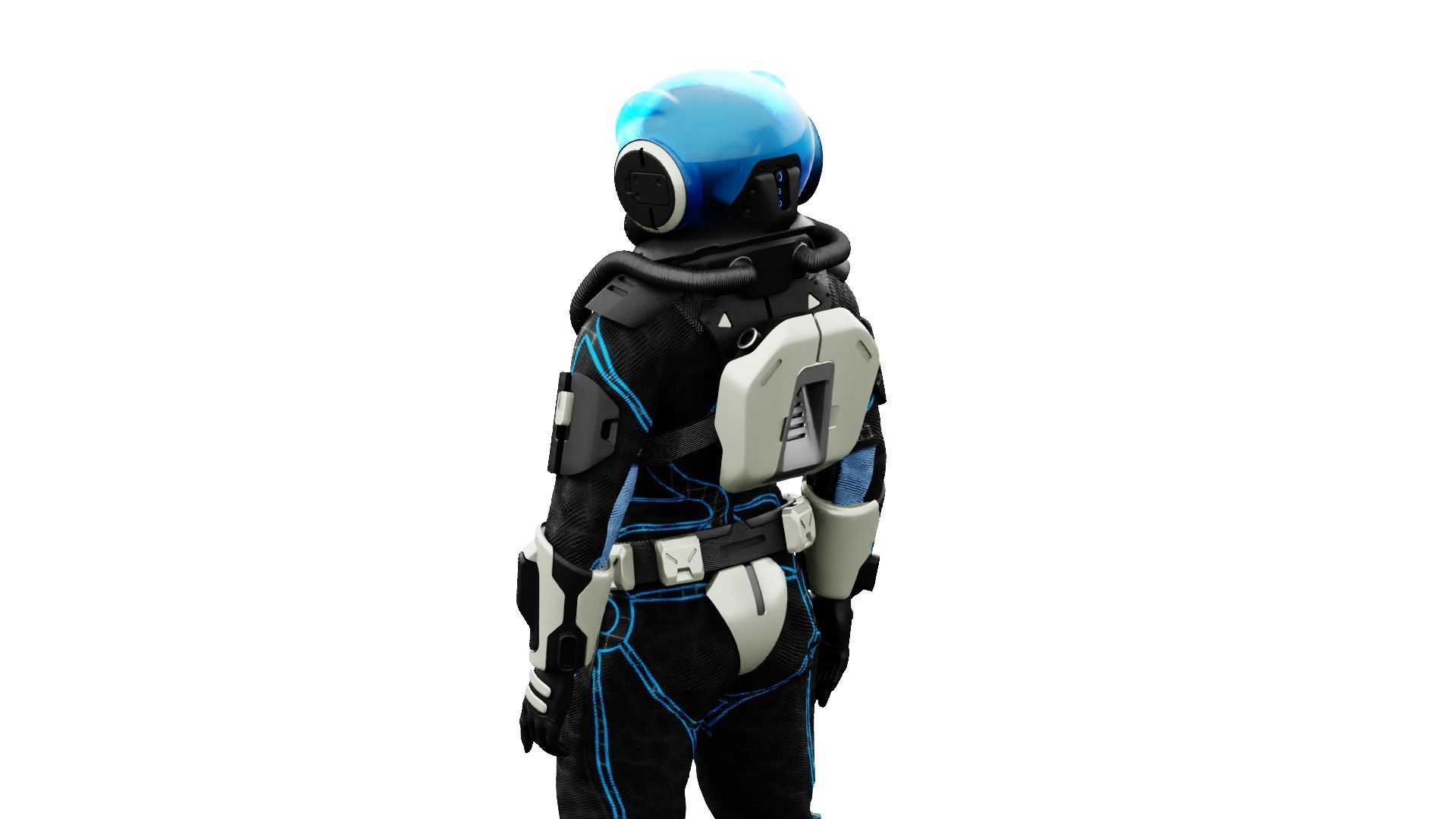 CYBER ASTRONAUT-Z  Rigged for Unreal Engine - Unity - MIXAMO 3D model_29