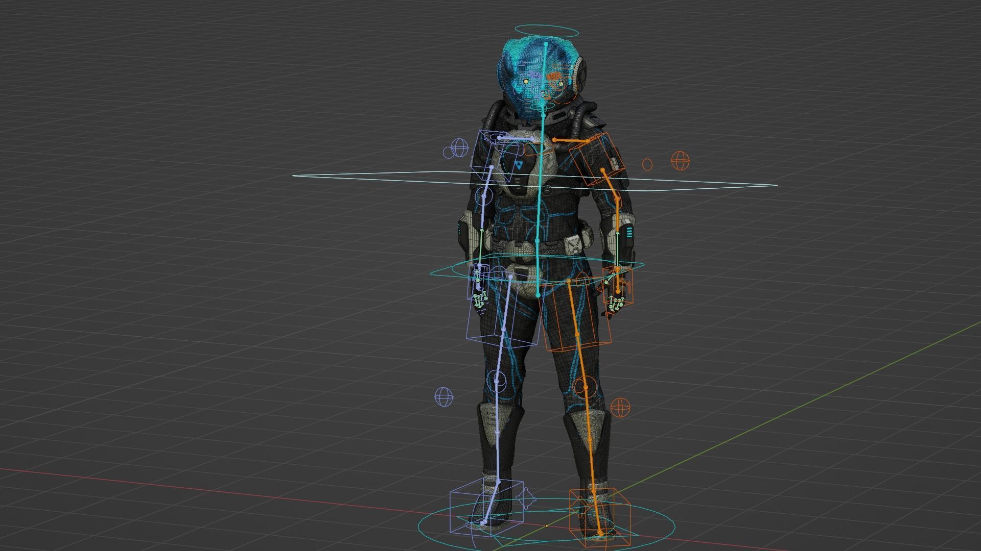 CYBER ASTRONAUT-Z  Rigged for Unreal Engine - Unity - MIXAMO 3D model_38