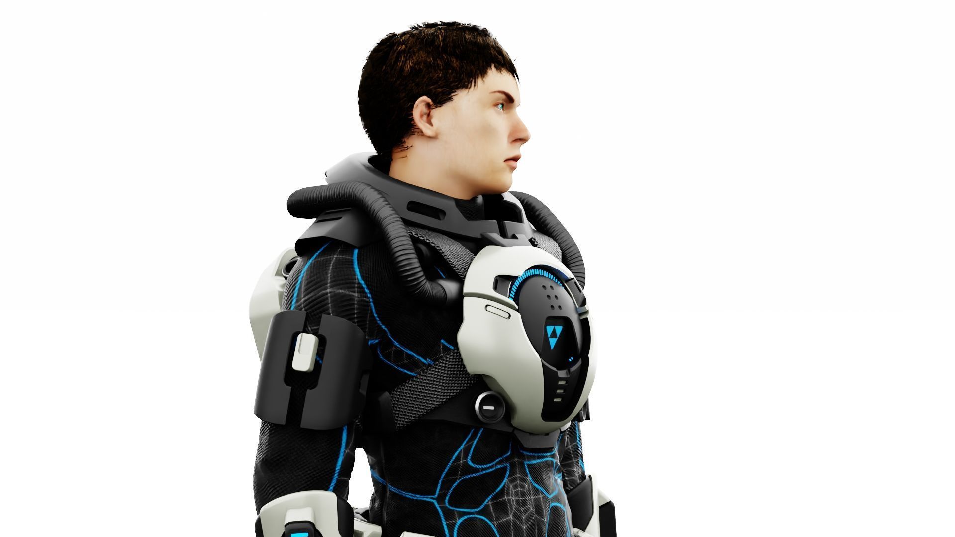 CYBER ASTRONAUT-Z  Rigged for Unreal Engine - Unity - MIXAMO 3D model_26