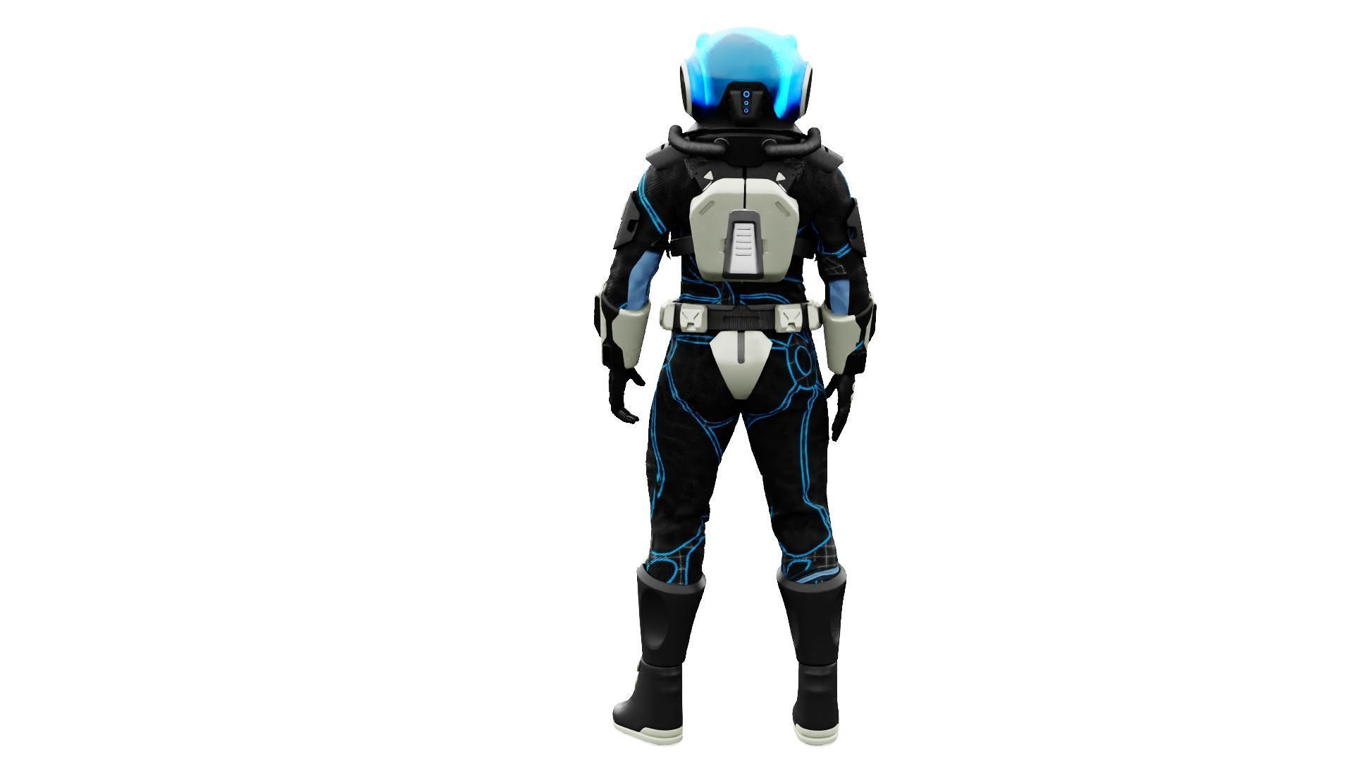 CYBER ASTRONAUT-Z  Rigged for Unreal Engine - Unity - MIXAMO 3D model_13