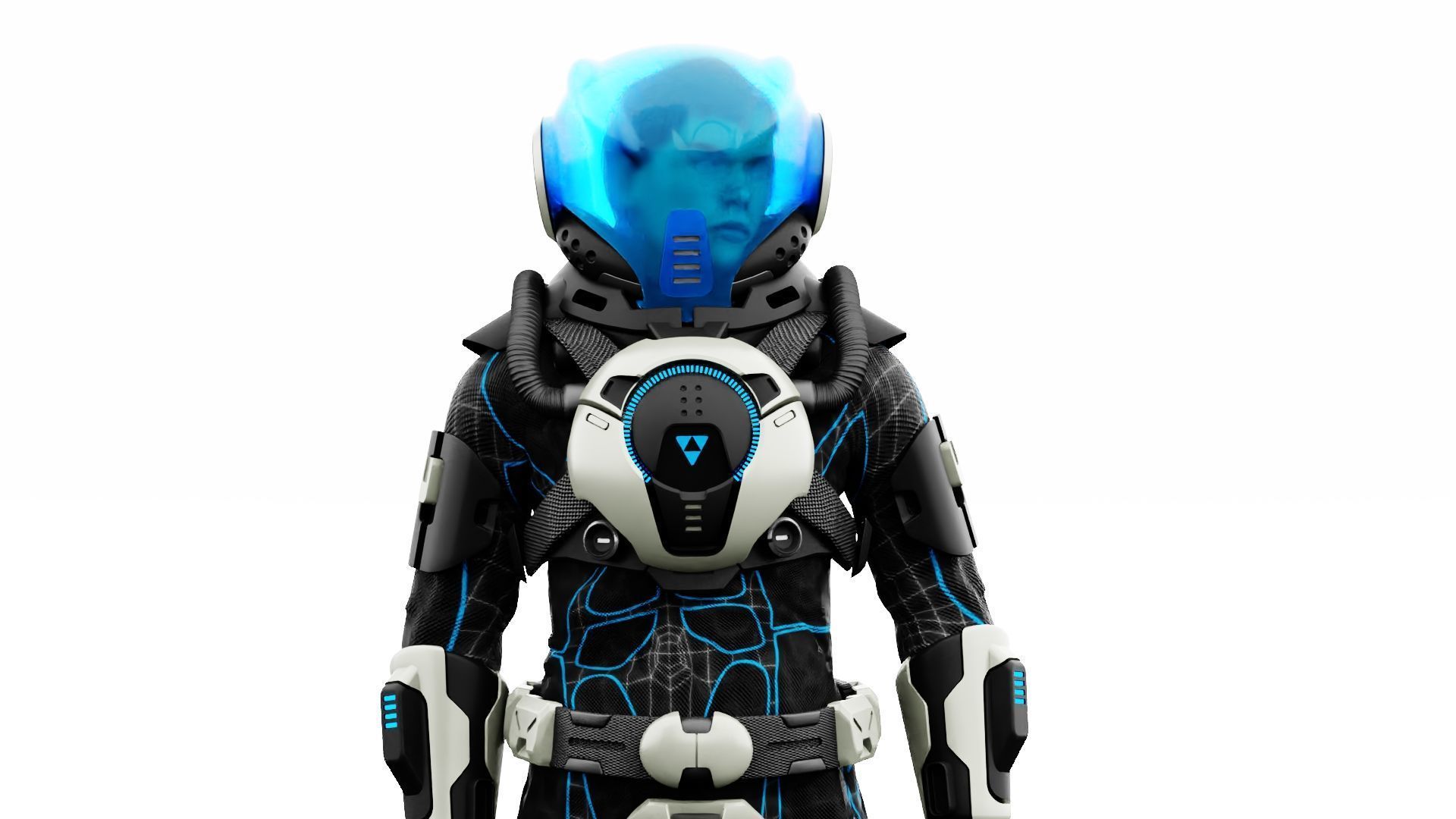 CYBER ASTRONAUT-Z  Rigged for Unreal Engine - Unity - MIXAMO 3D model_22
