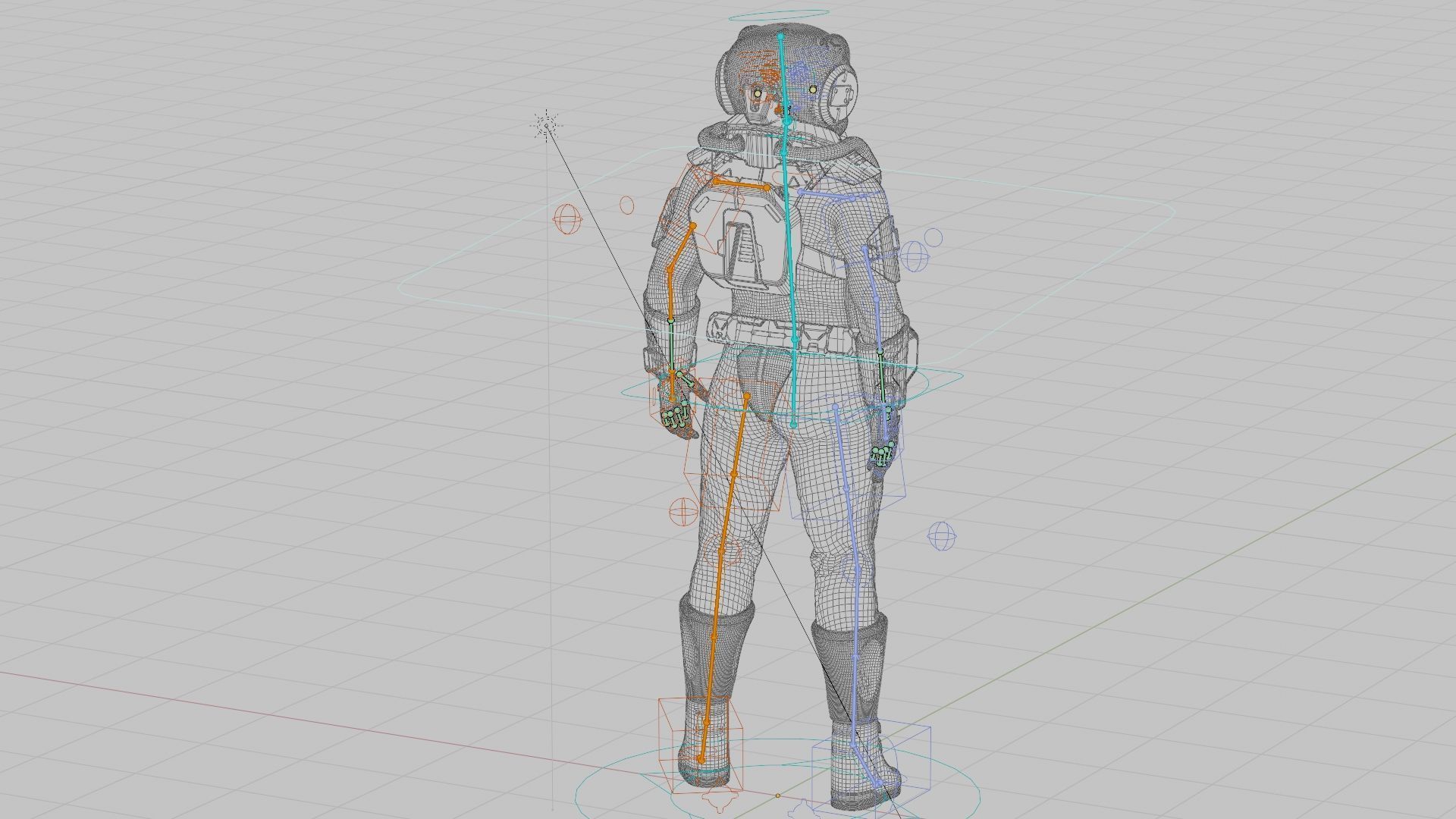 CYBER ASTRONAUT-Z  Rigged for Unreal Engine - Unity - MIXAMO 3D model_41