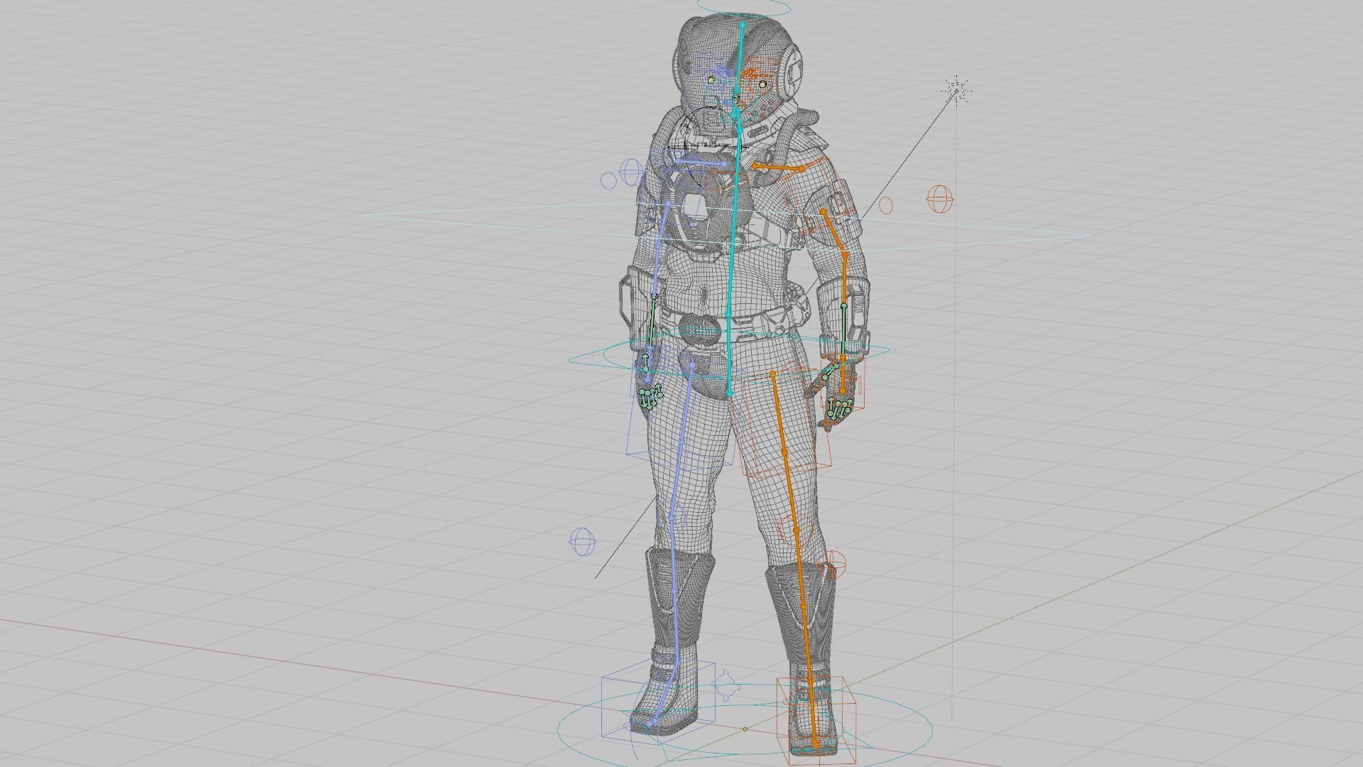 CYBER ASTRONAUT-Z  Rigged for Unreal Engine - Unity - MIXAMO 3D model_40