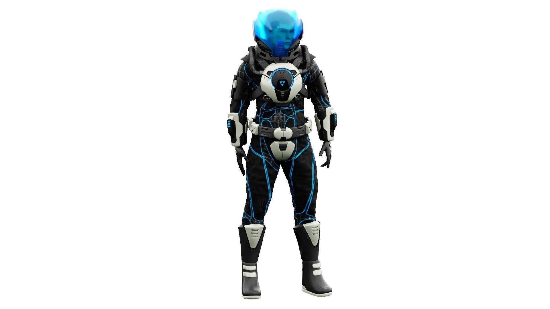 CYBER ASTRONAUT-Z  Rigged for Unreal Engine - Unity - MIXAMO 3D model_4
