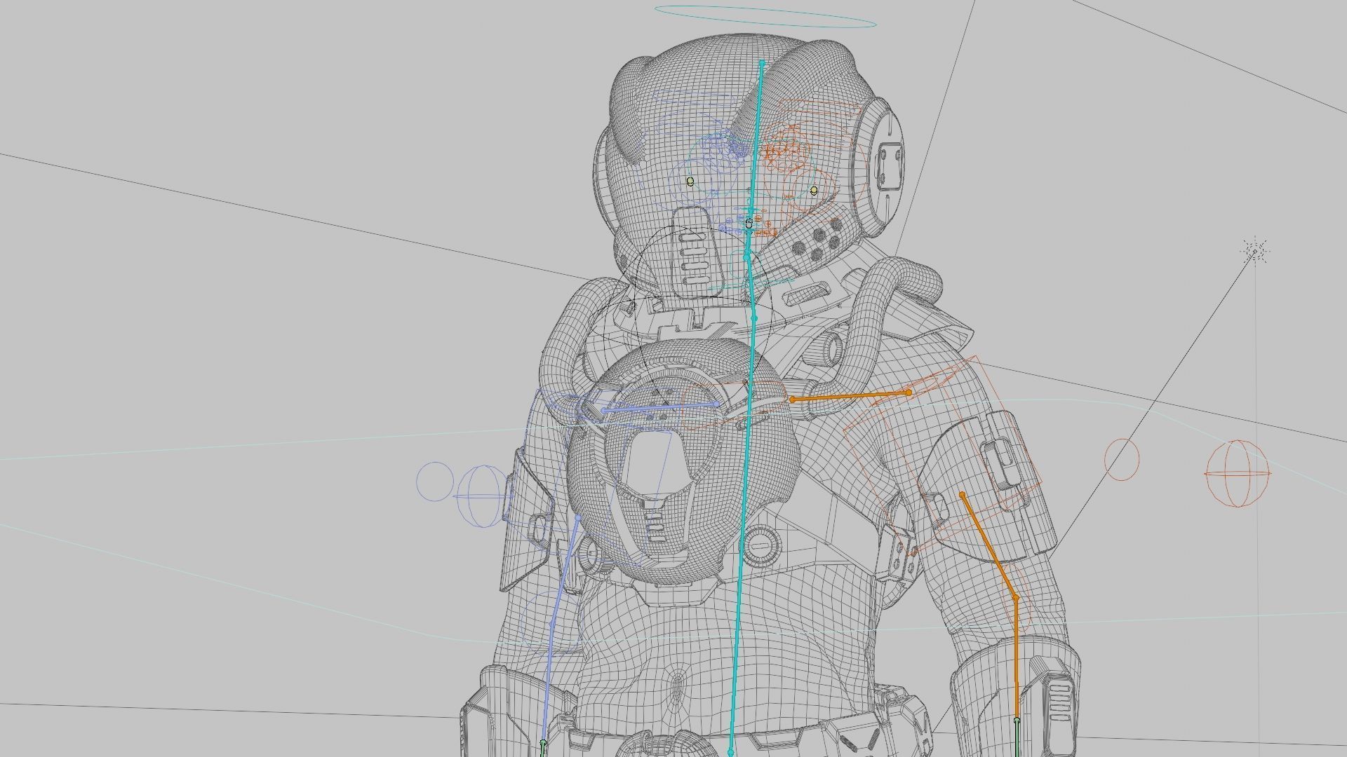 CYBER ASTRONAUT-Z  Rigged for Unreal Engine - Unity - MIXAMO 3D model_42