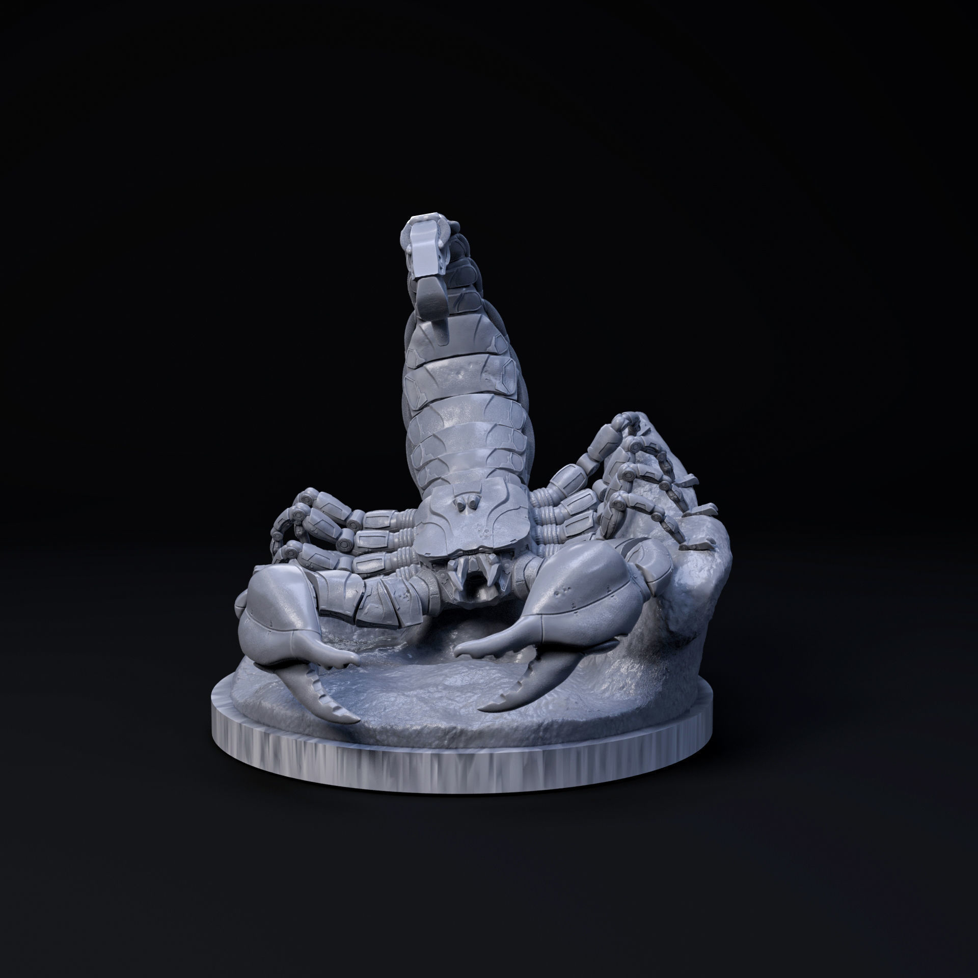 Scorpion mecha robot 32mm scale pre-supported 3D print model_3