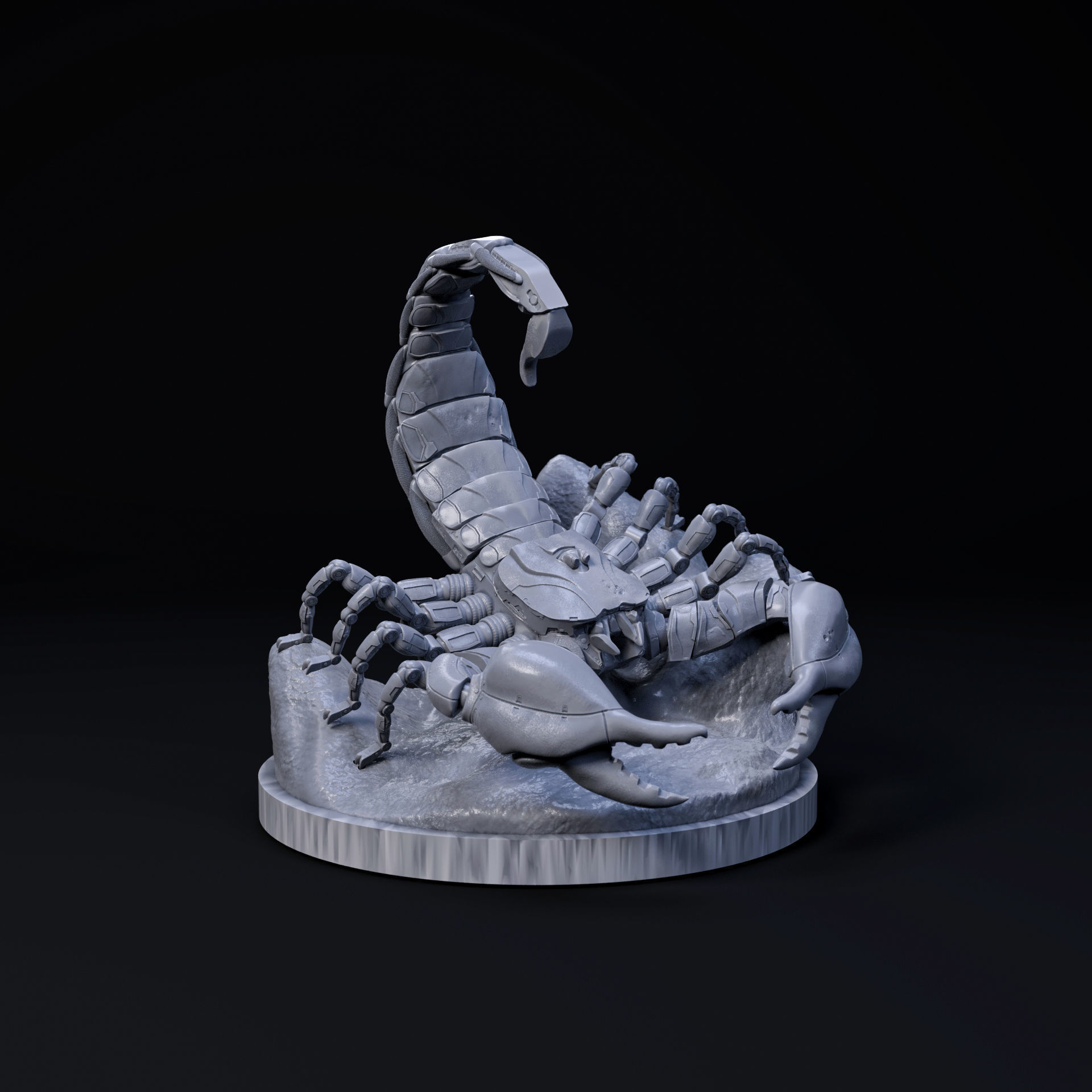 Scorpion mecha robot 32mm scale pre-supported 3D print model_1