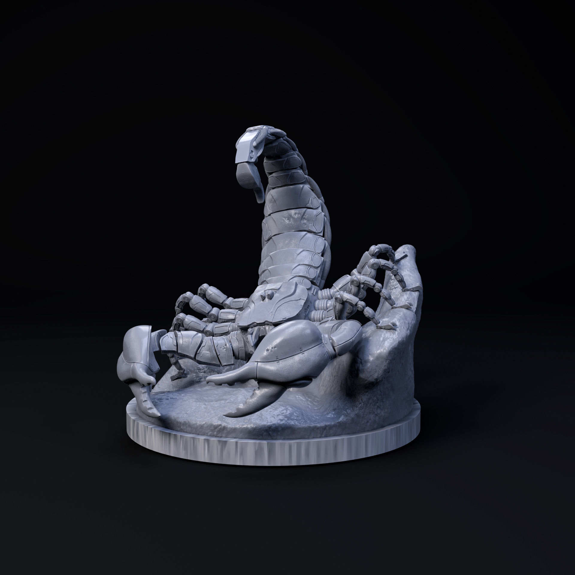 Scorpion mecha robot 32mm scale pre-supported 3D print model_2