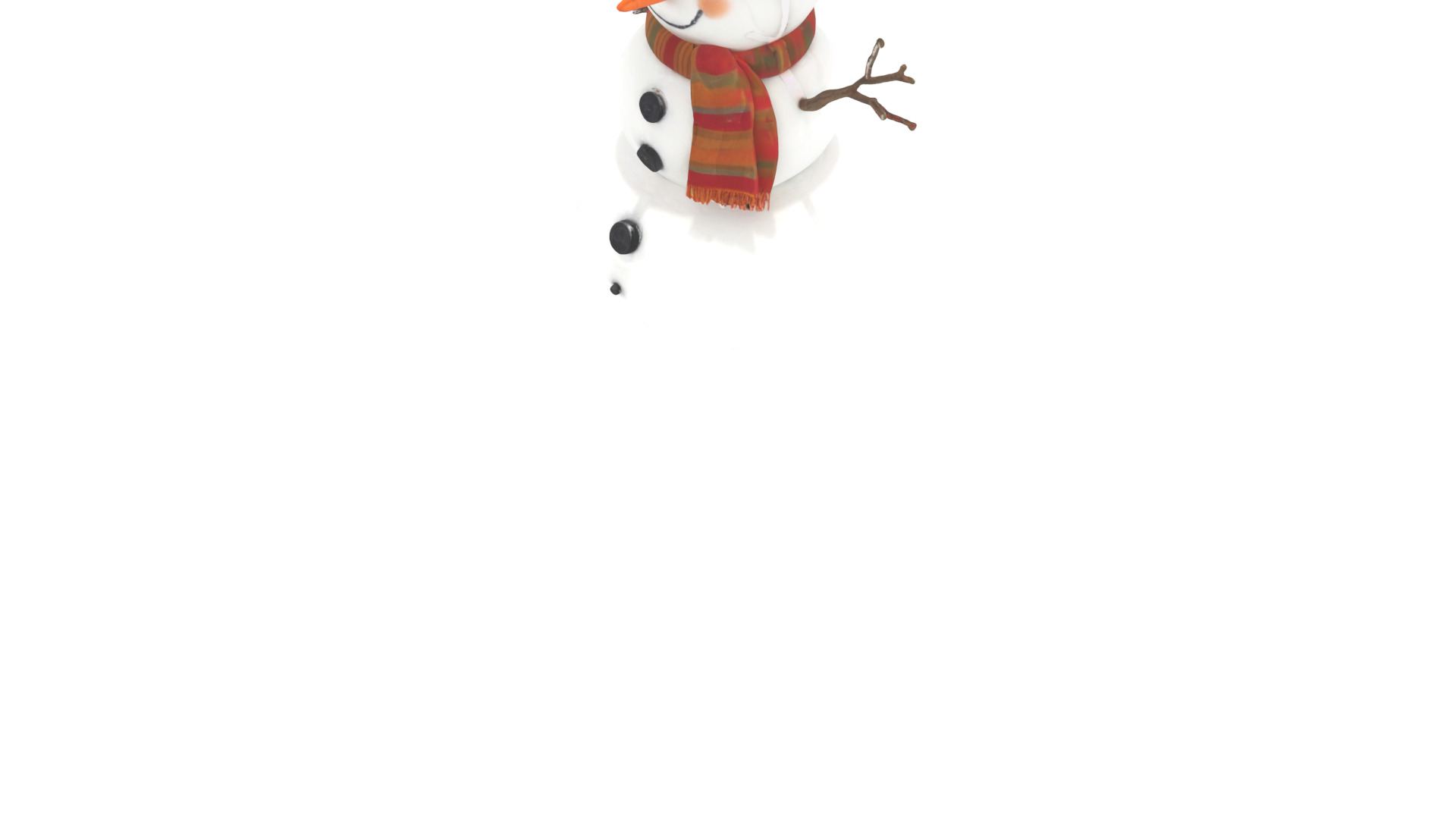 snowman Low-poly 3D model_6