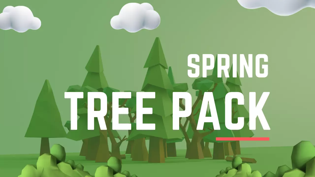 Spring Low Poly 3D model Low Poly Tree Pack - Spring VR / AR / low-poly | CGTrader