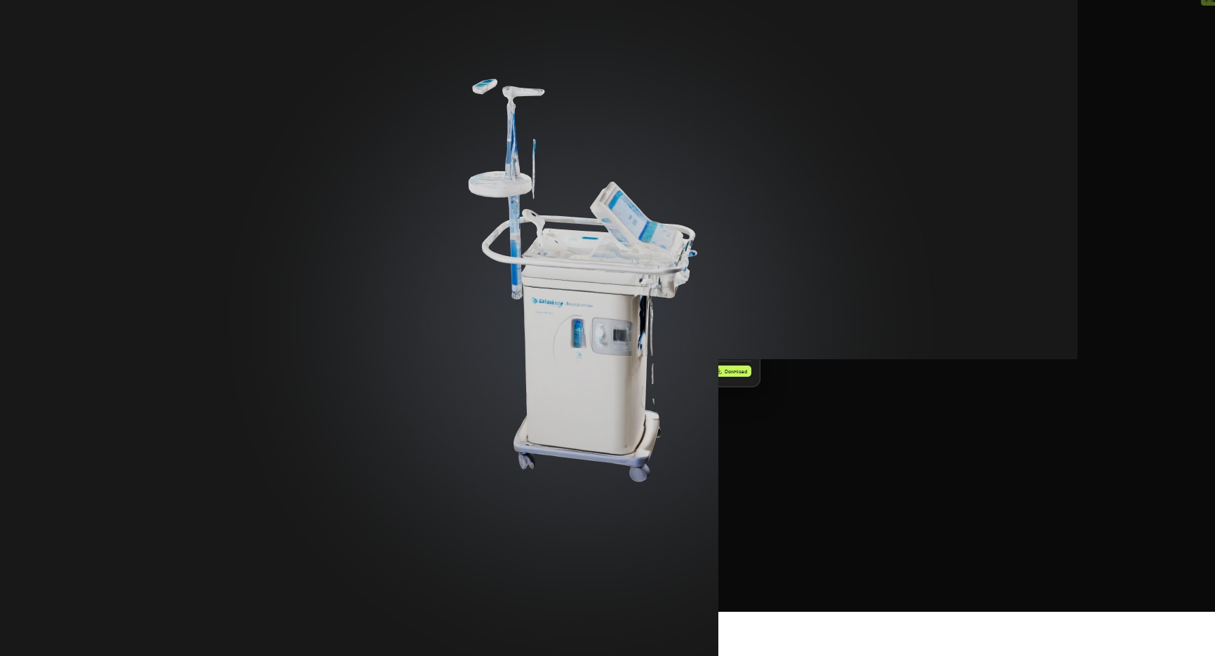 dialysis machine Low-poly 3D model_1