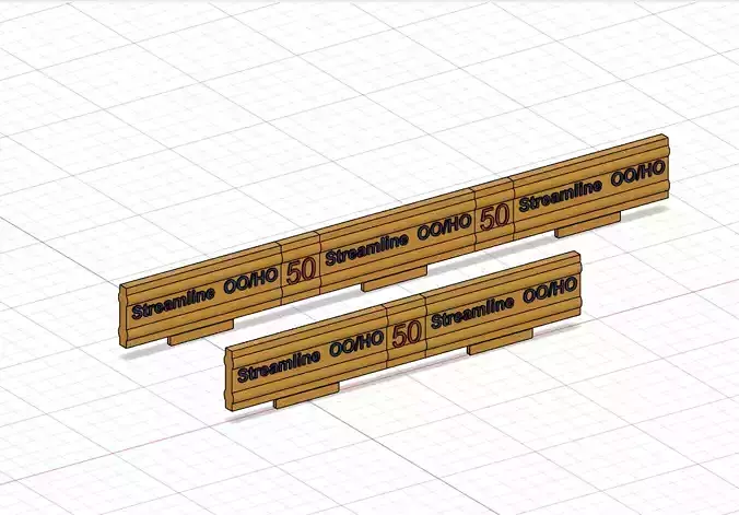 Model Railway OO and HO Streamline Way Gauge 3D print model