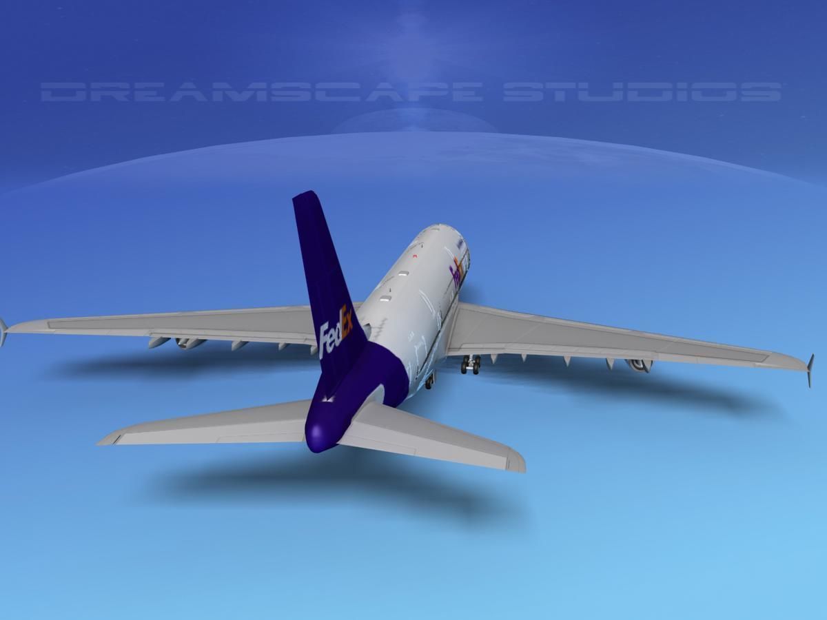 Airbus A380-800 FedEx 3D model_6