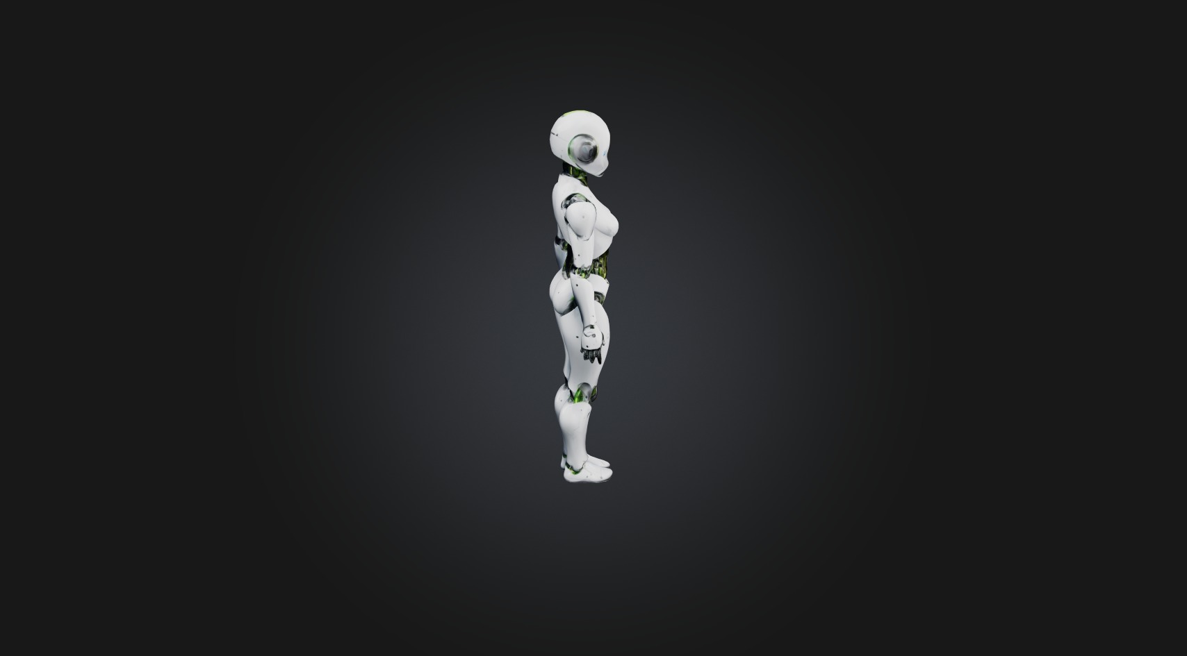 android  Low-poly 3D model_1