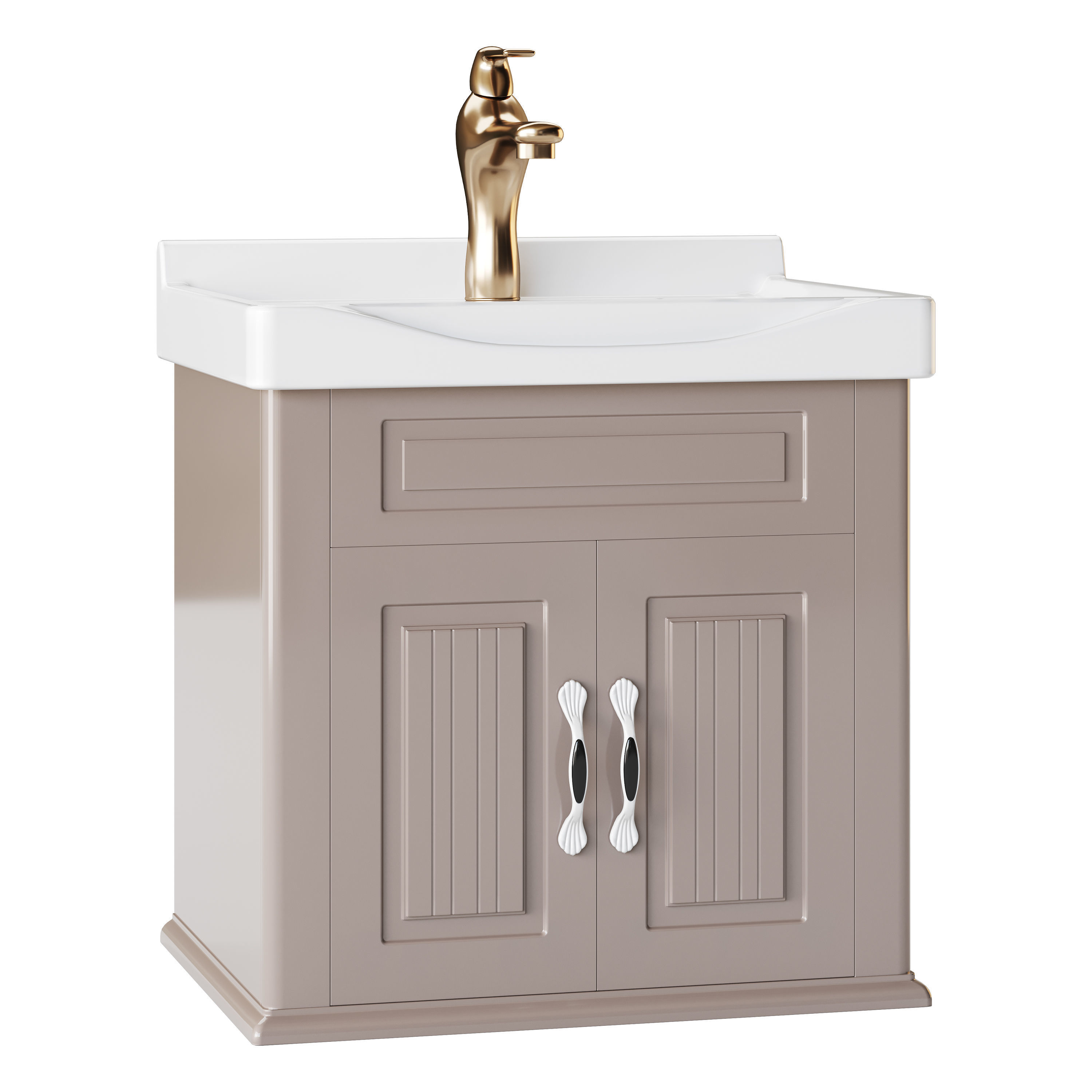 Adeline Large Wall Mounted Cabinet Vanity Bathroom Sink 3D model_11