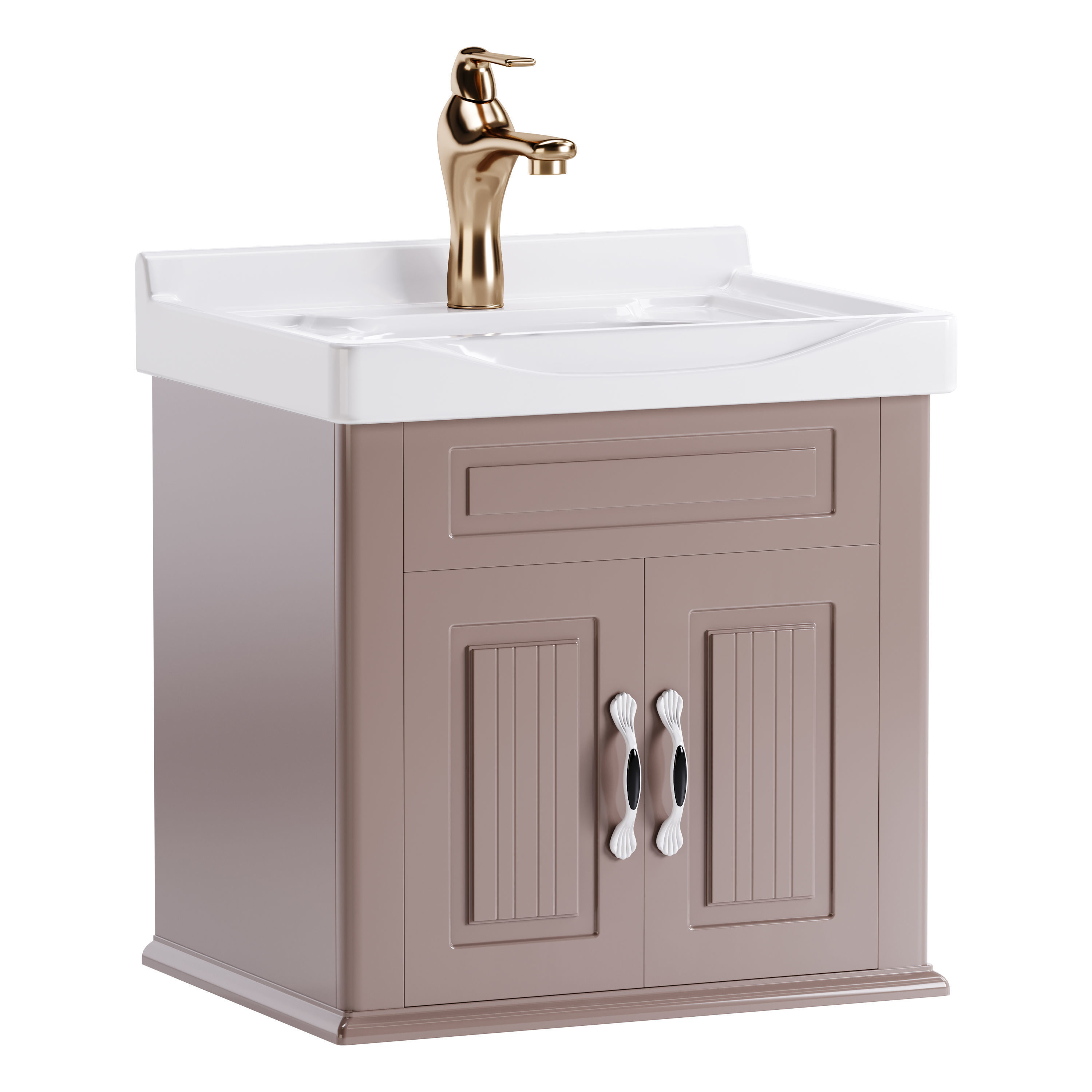Adeline Large Wall Mounted Cabinet Vanity Bathroom Sink 3D model_6