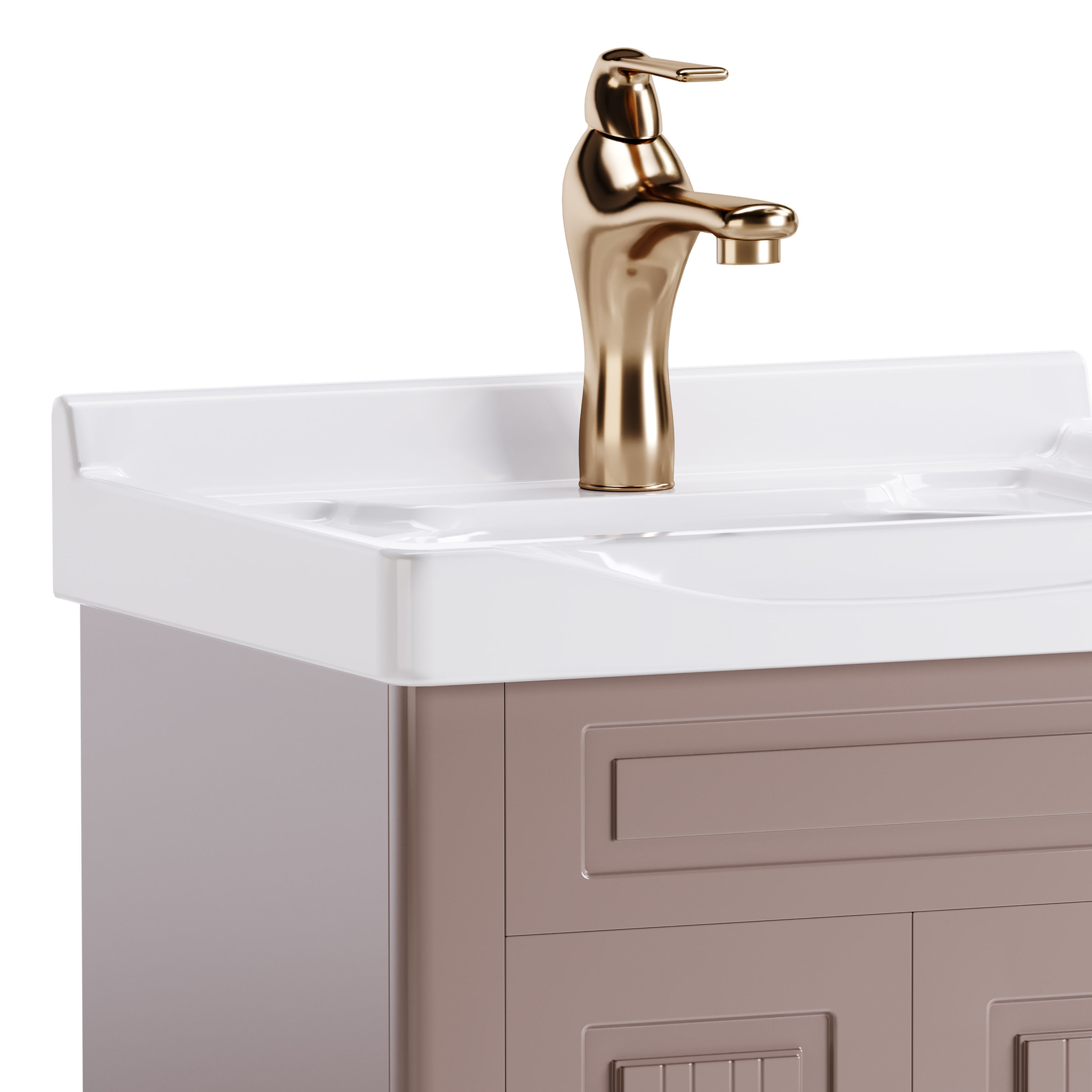 Adeline Large Wall Mounted Cabinet Vanity Bathroom Sink 3D model_3