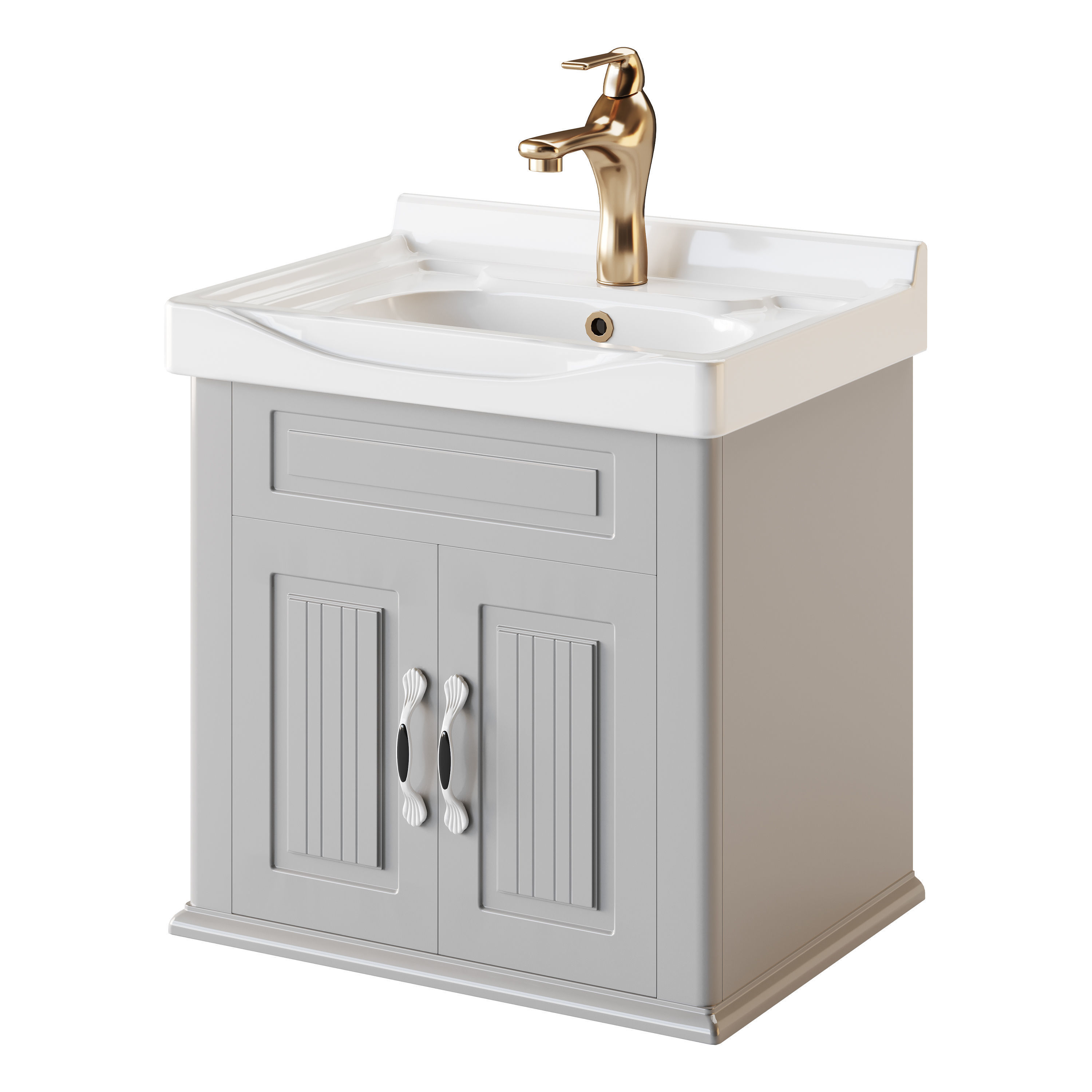 Adeline Large Wall Mounted Cabinet Vanity Bathroom Sink 3D model_10