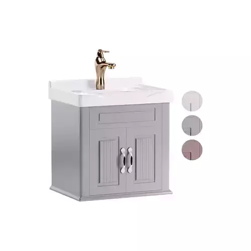 Adeline Large Wall Mounted Cabinet Vanity Bathroom Sink 3D model