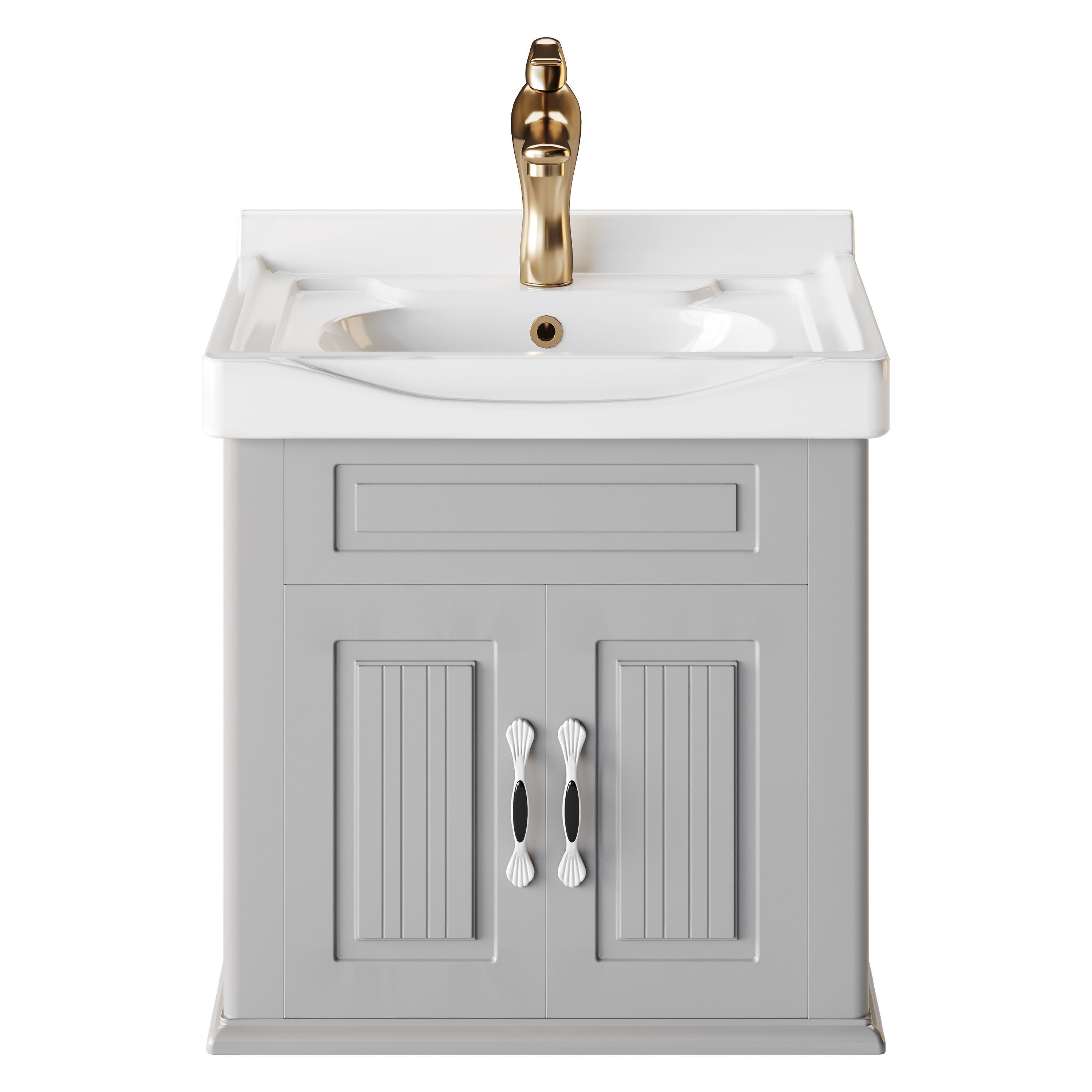 Adeline Large Wall Mounted Cabinet Vanity Bathroom Sink 3D model_8