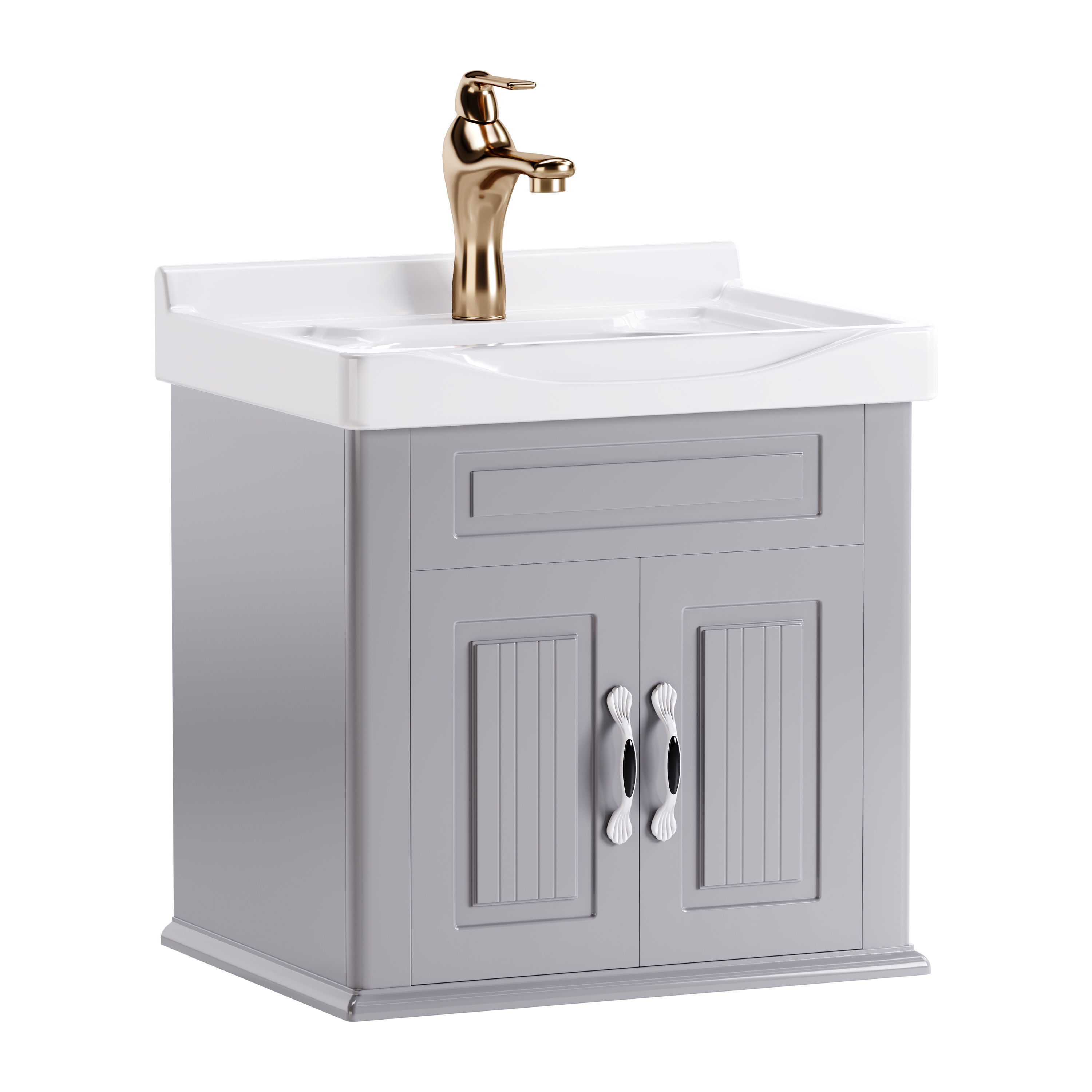 Adeline Large Wall Mounted Cabinet Vanity Bathroom Sink 3D model_1