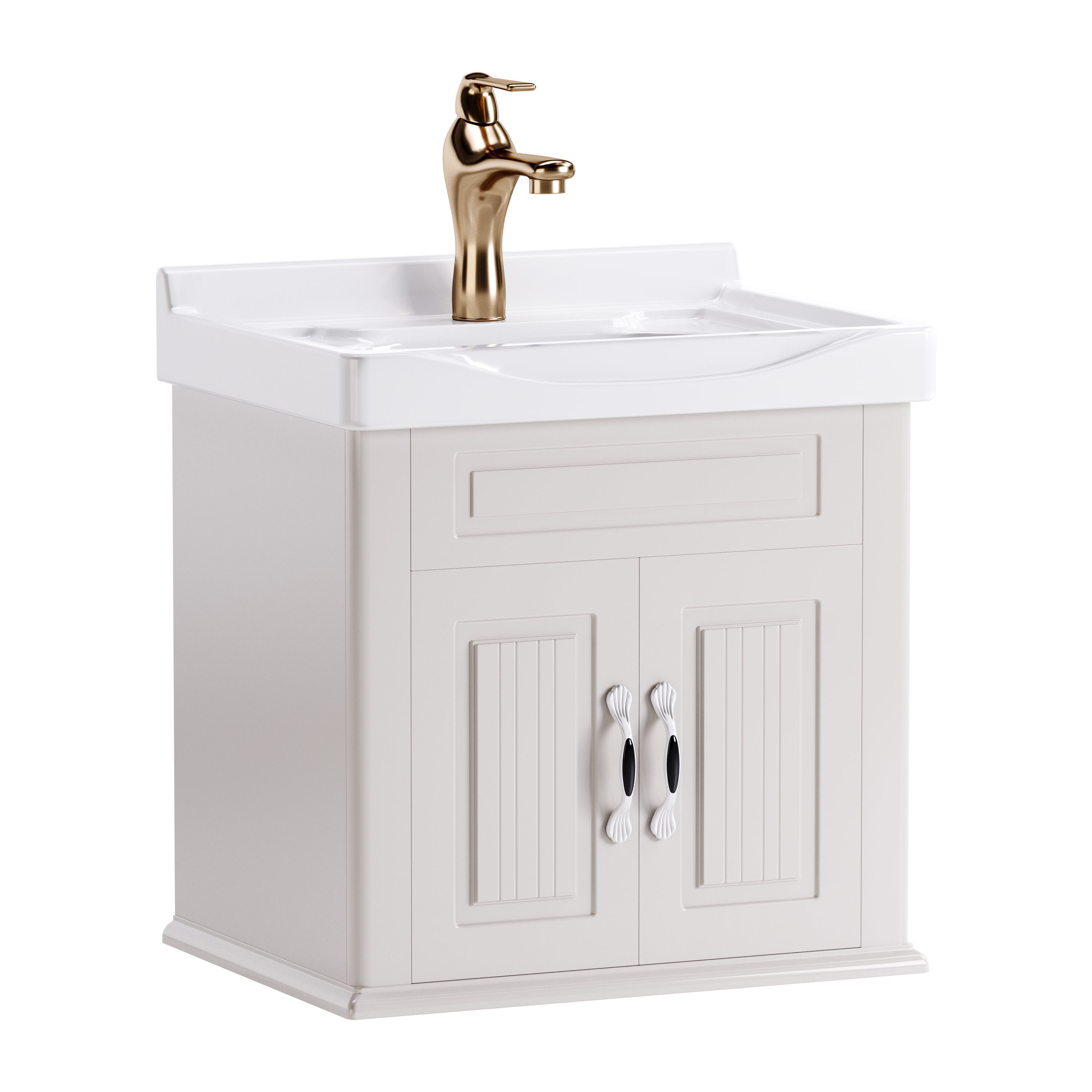 Adeline Large Wall Mounted Cabinet Vanity Bathroom Sink 3D model_2