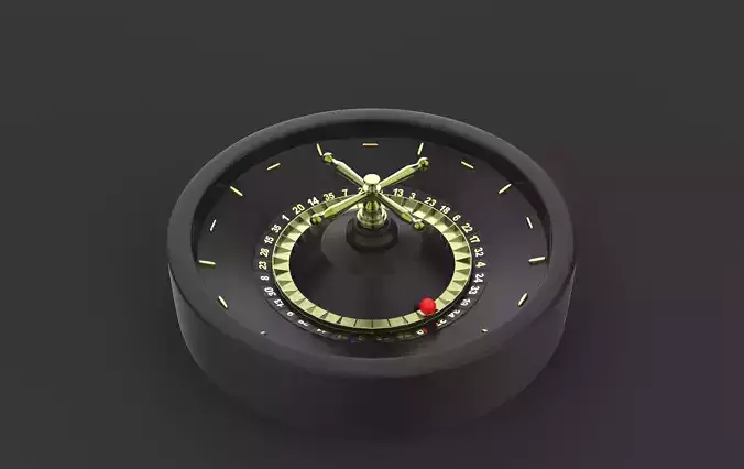 Black Casino Roulette Wheel  3D model