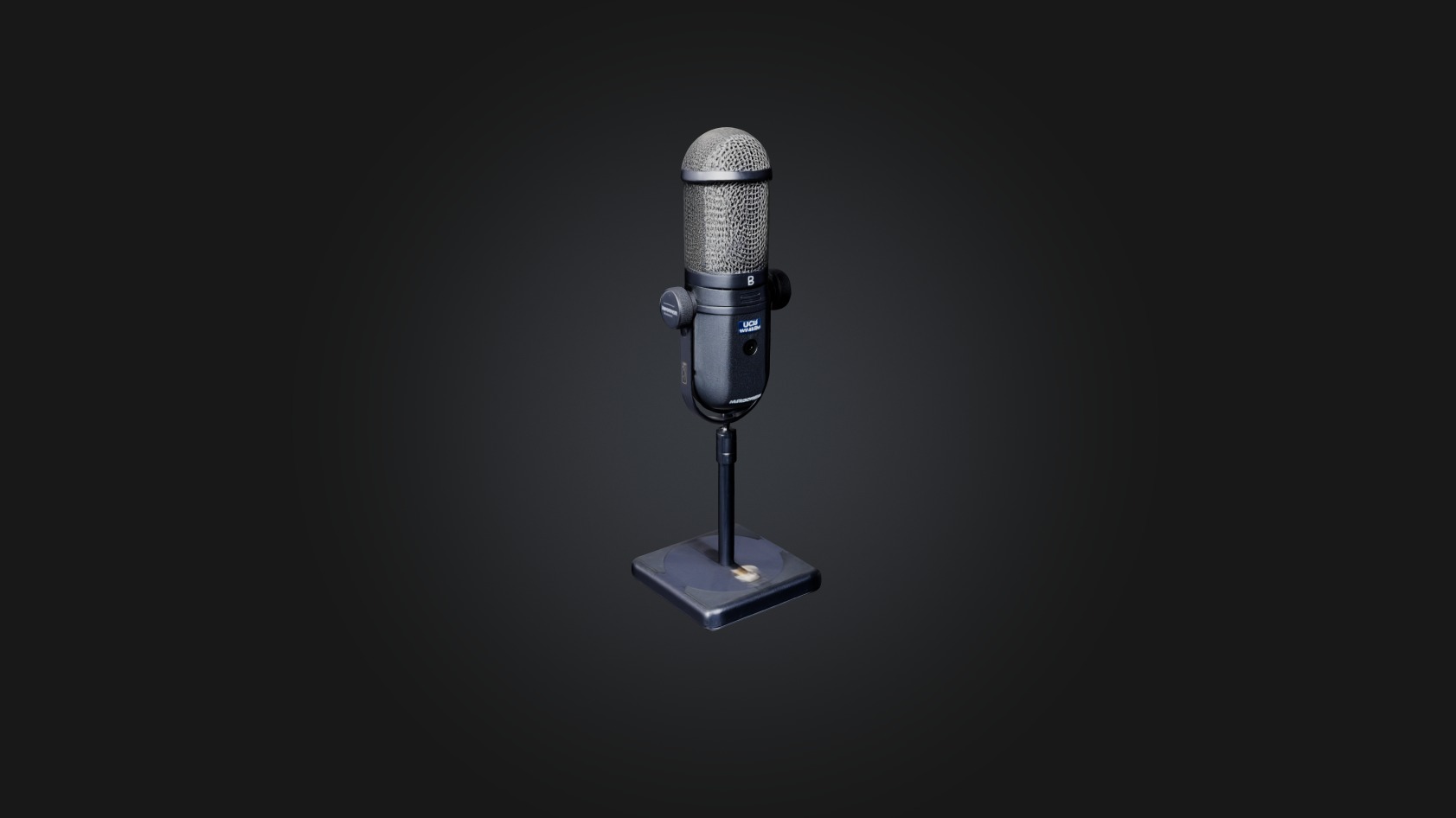 reporter microphone Low-poly 3D model_3