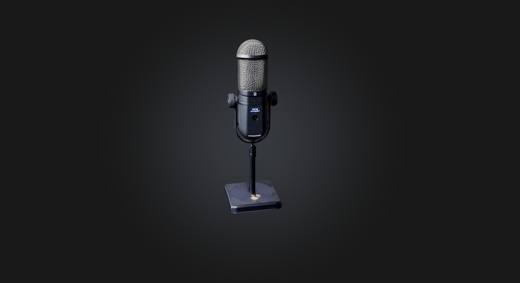 reporter microphone Low-poly 3D model_4