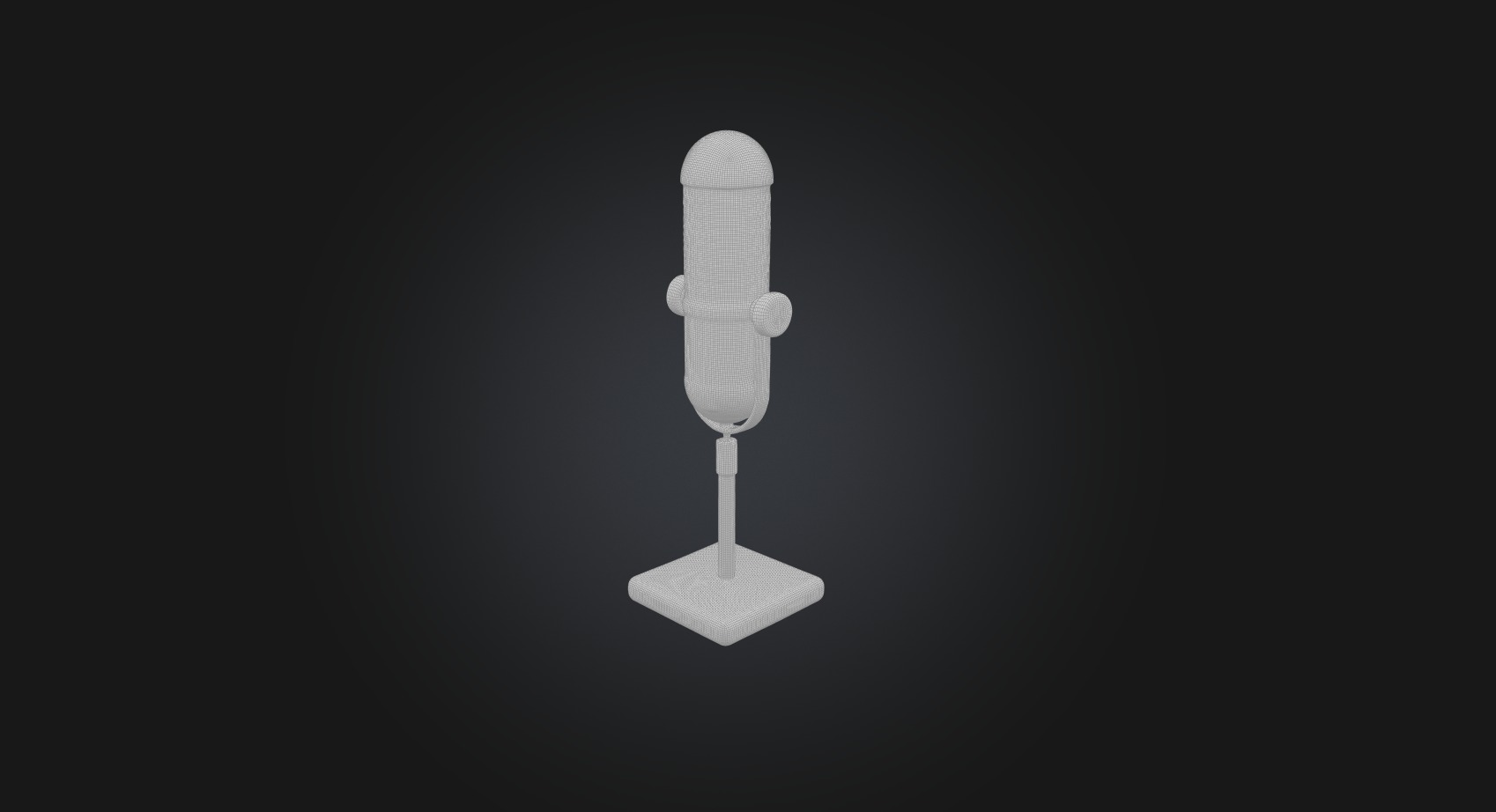 reporter microphone Low-poly 3D model_6