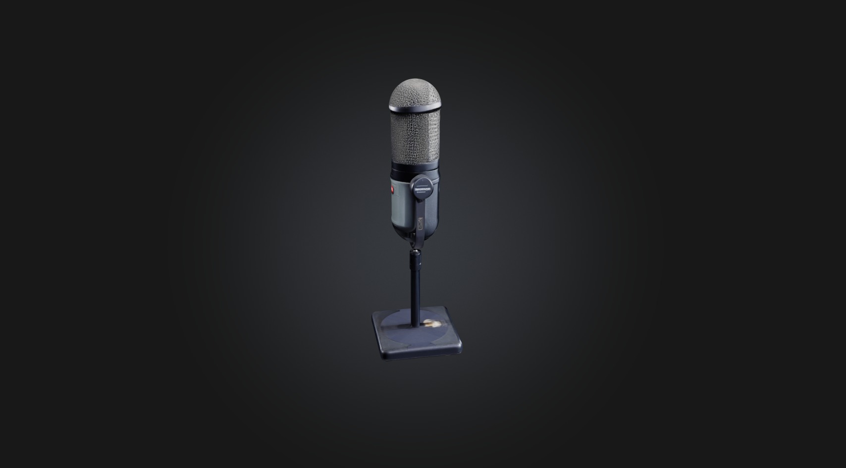 reporter microphone Low-poly 3D model_1