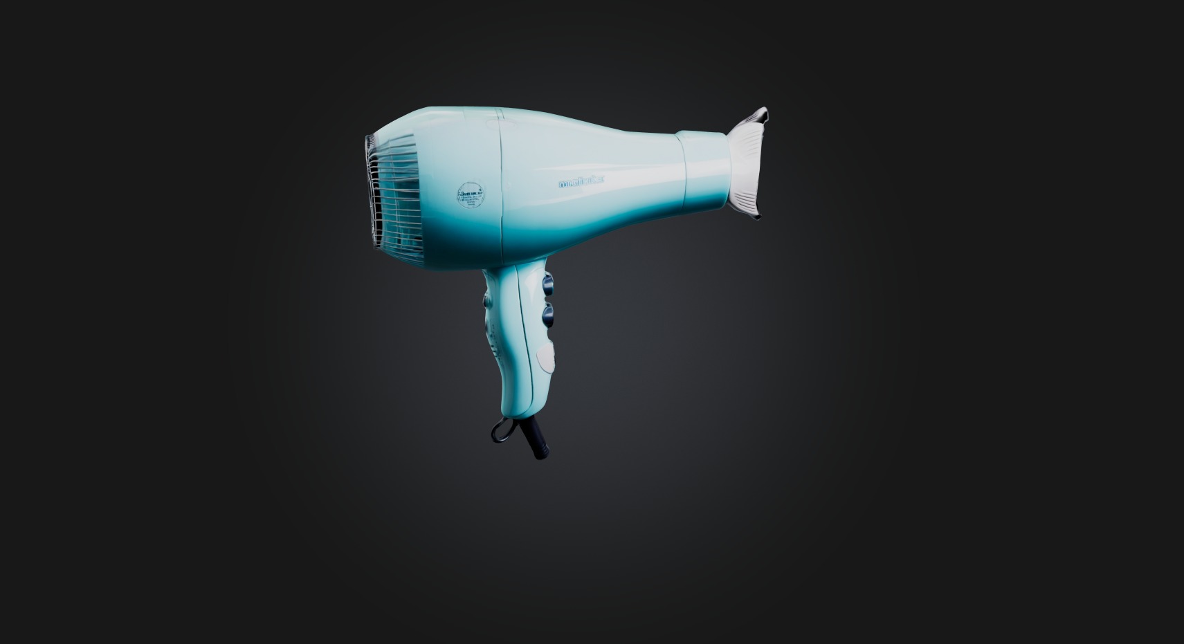 hair dryer  Low-poly 3D model_4