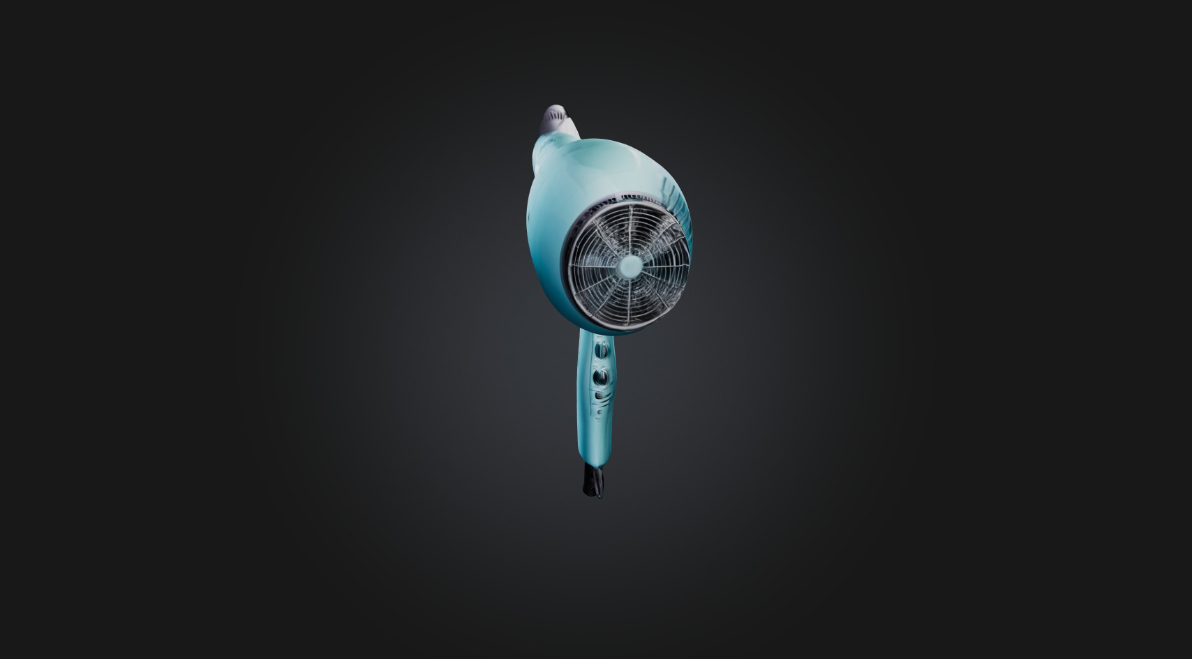 hair dryer  Low-poly 3D model_1