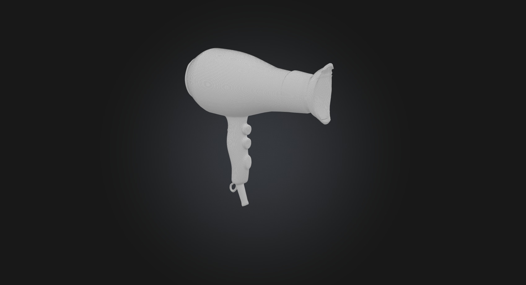 hair dryer  Low-poly 3D model_6