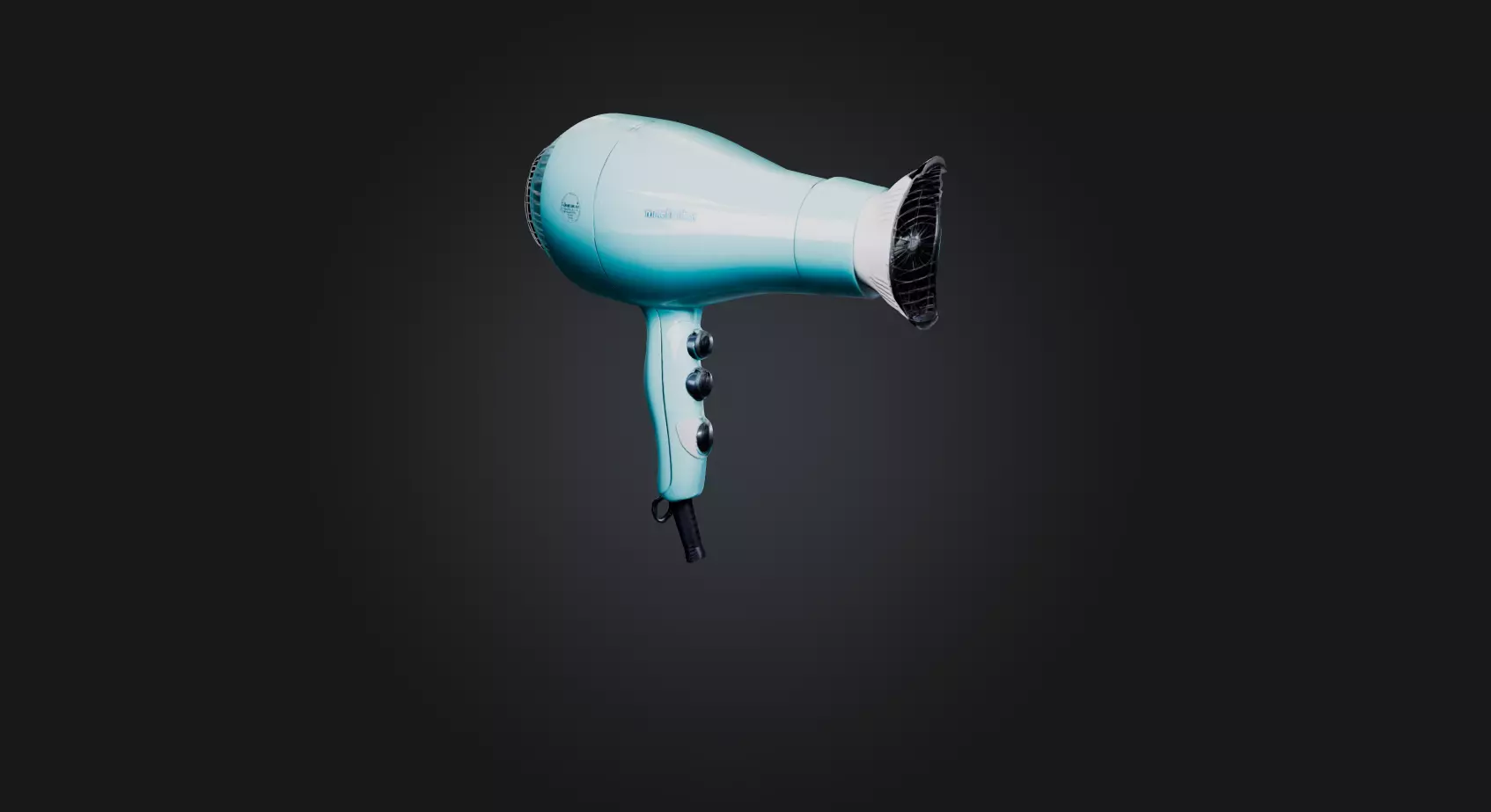 hair dryer  Low-poly 3D model_0