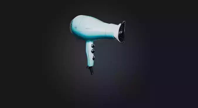 hair dryer  Low-poly 3D model