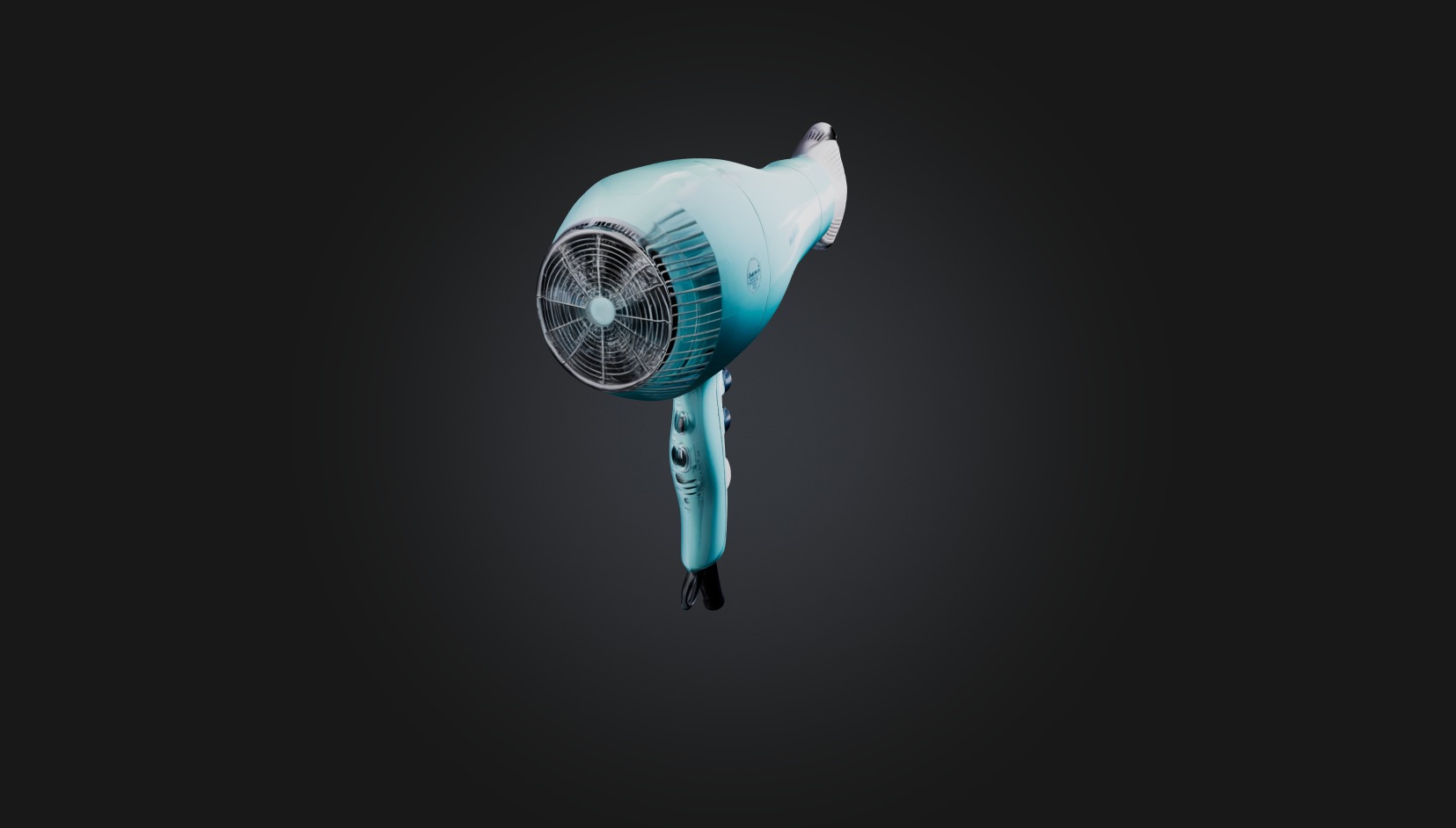 hair dryer  Low-poly 3D model_2