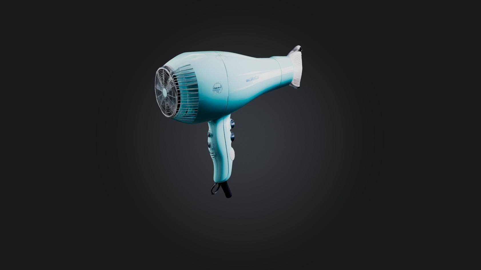 hair dryer  Low-poly 3D model_3